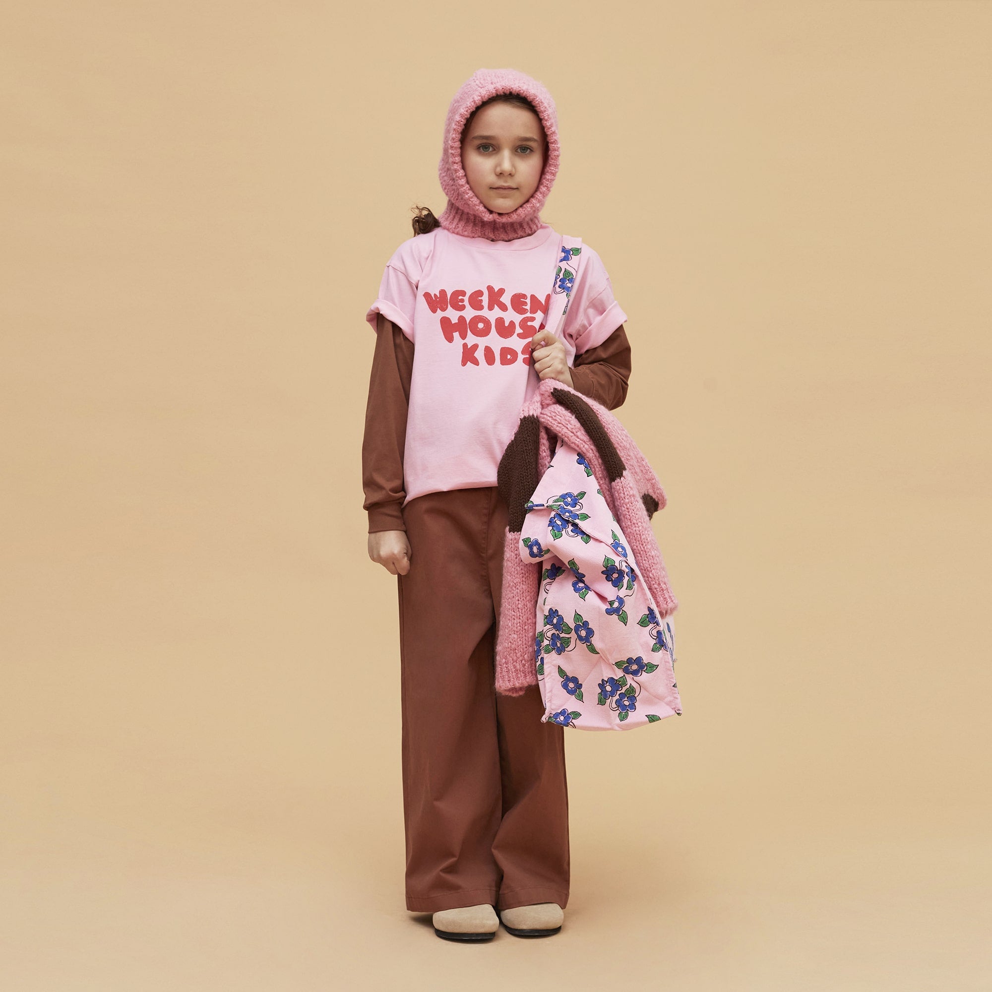 Boys & Girls Pink Logo Cotton T-Shirt