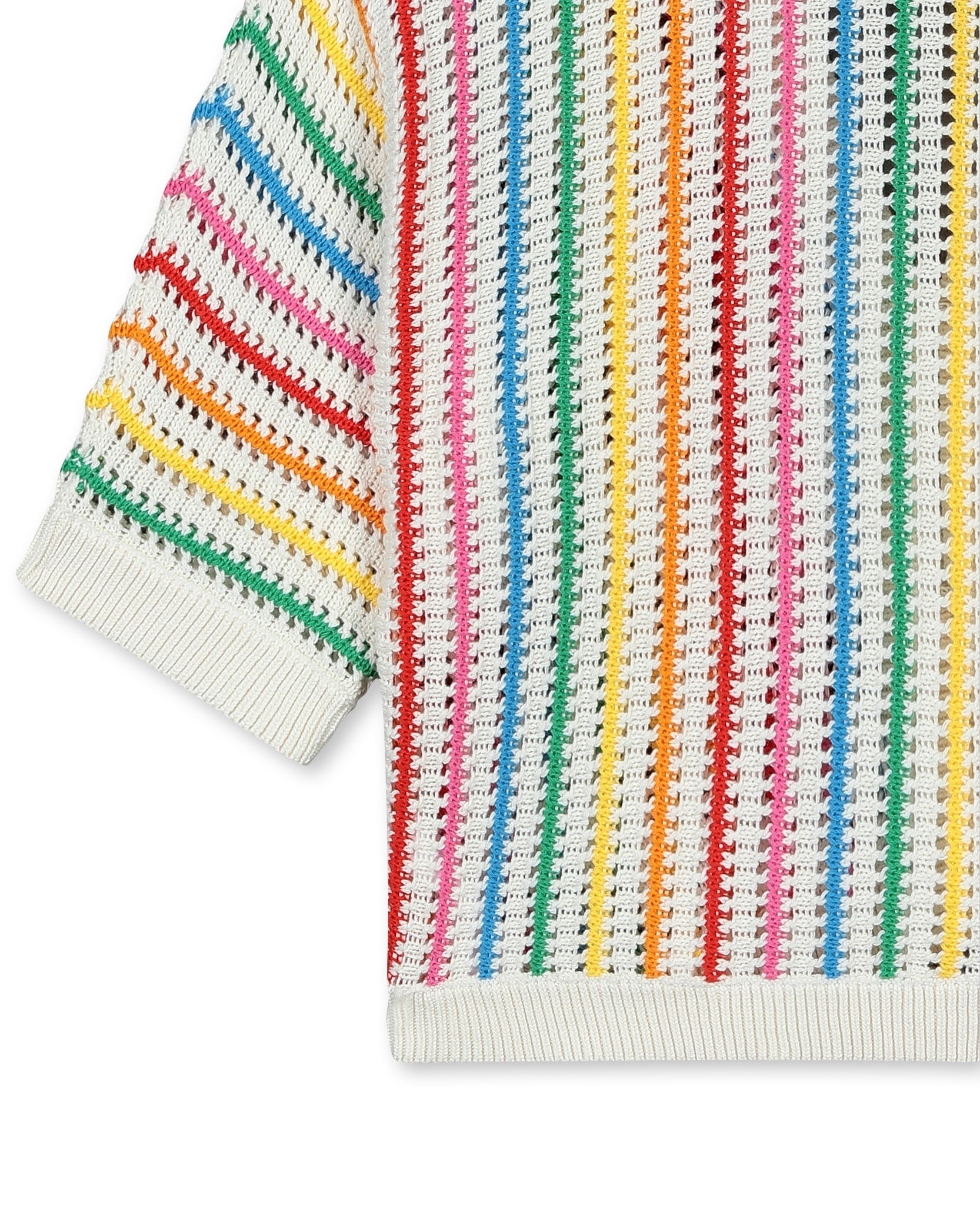 Girls Rainbow Stripe Cotton Cardigan