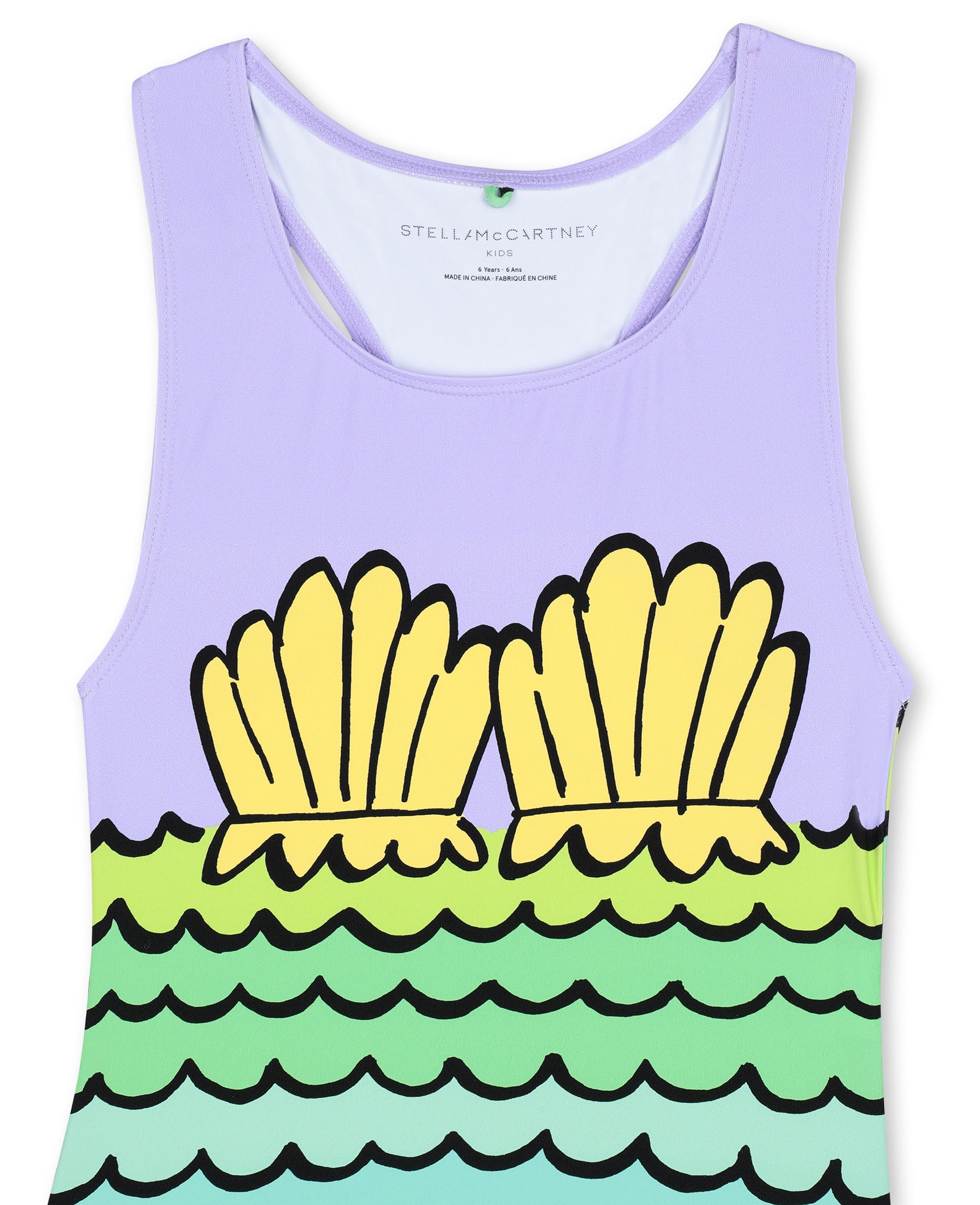 Girls Violet Mermaid Shells Swimsuit