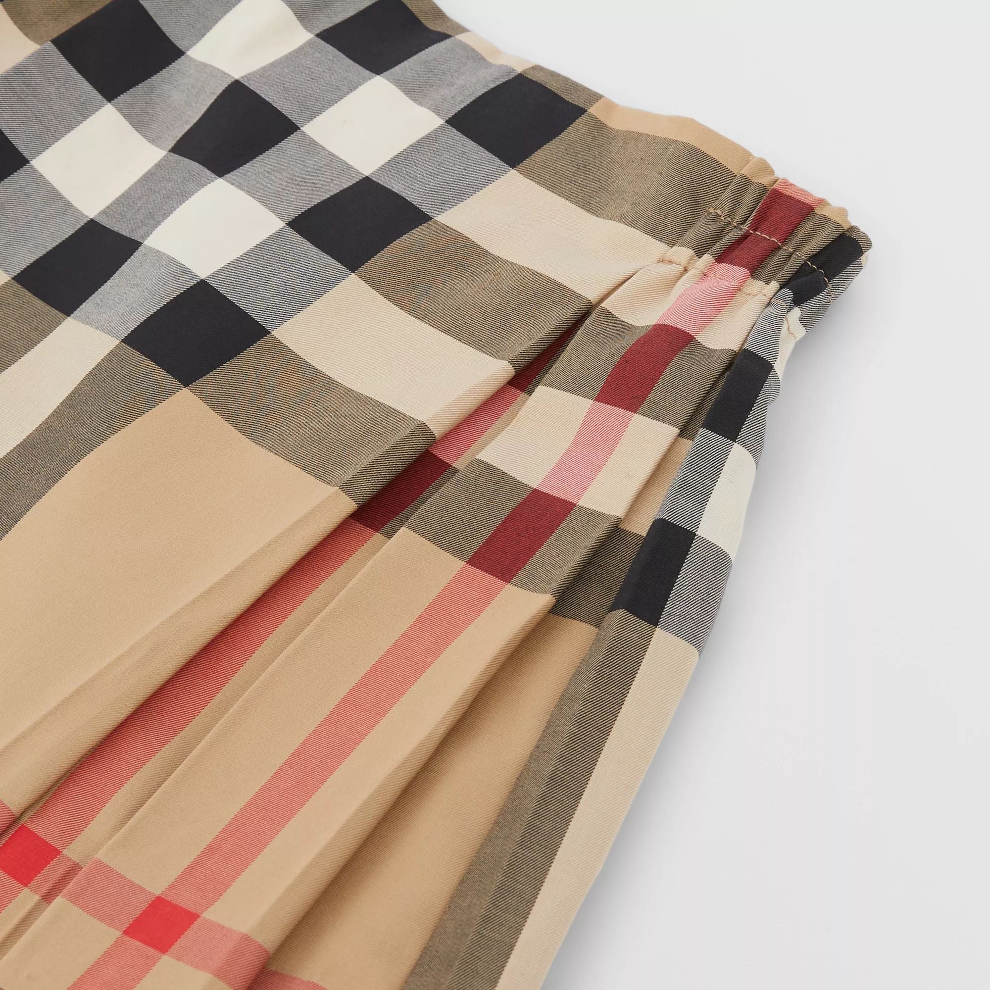 Baby Girls Beige Check Cotton Skirt
