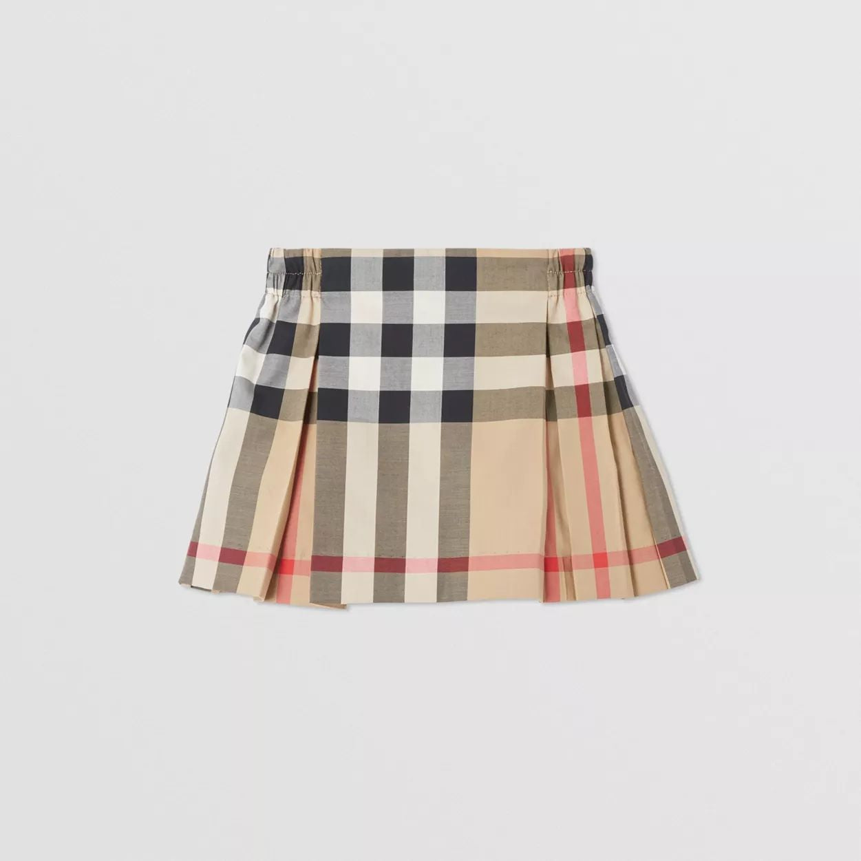 Baby Girls Beige Check Cotton Skirt