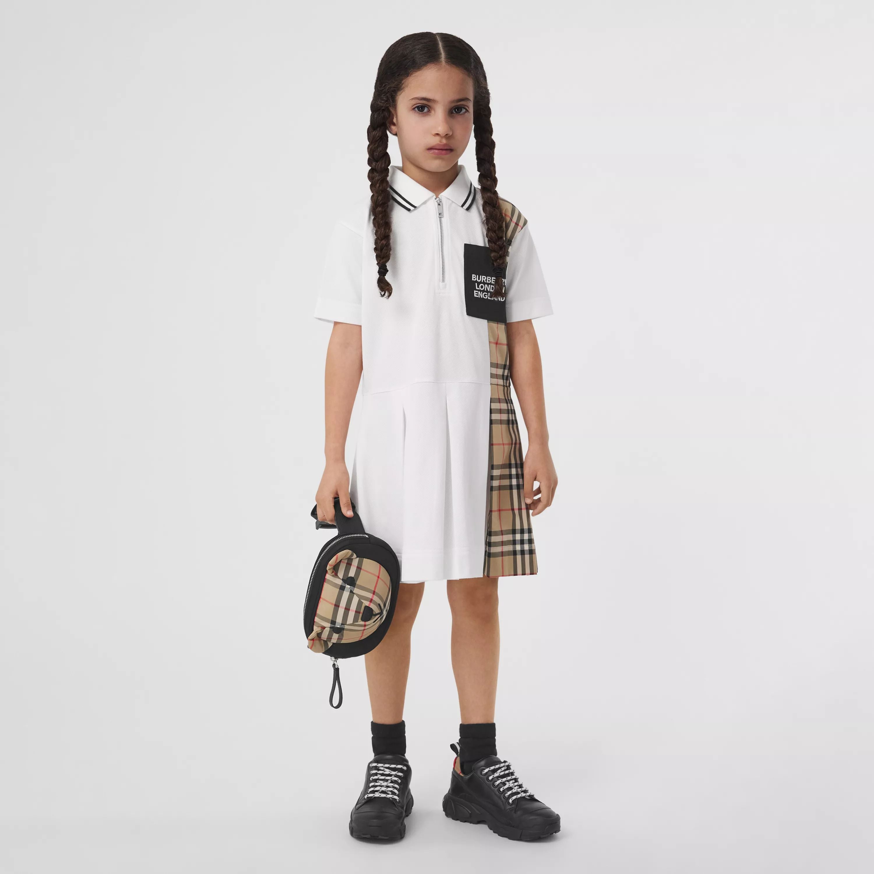 Girls White Cotton Dress