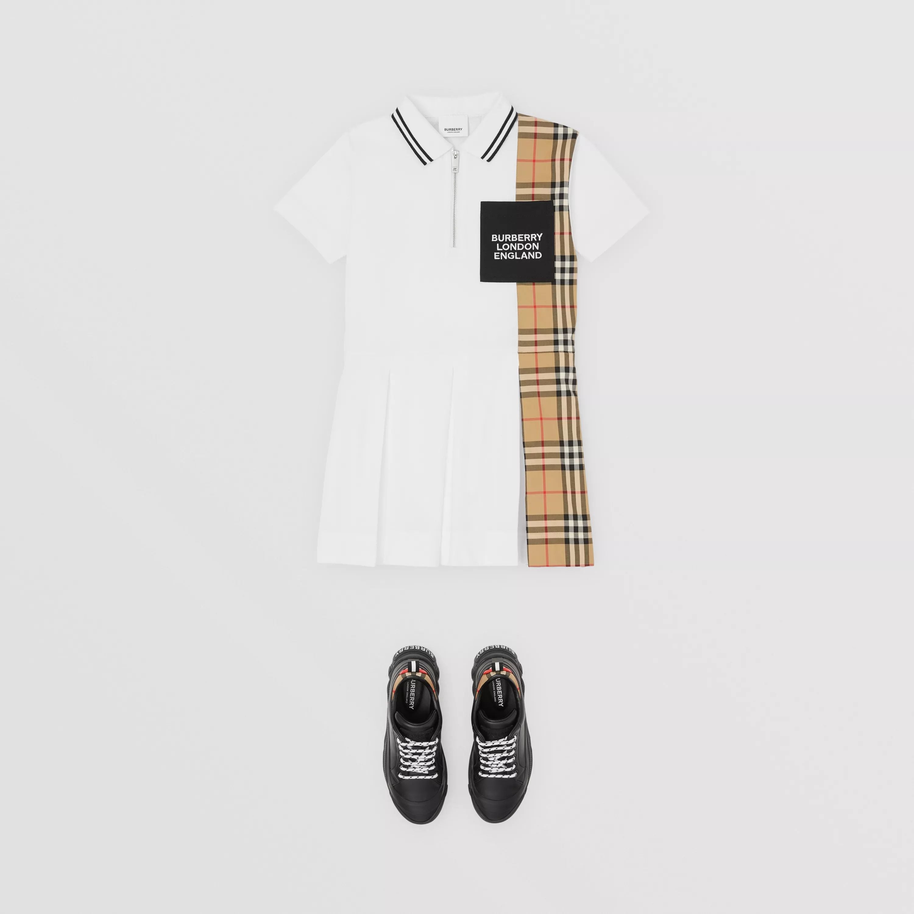 Girls White Cotton Dress
