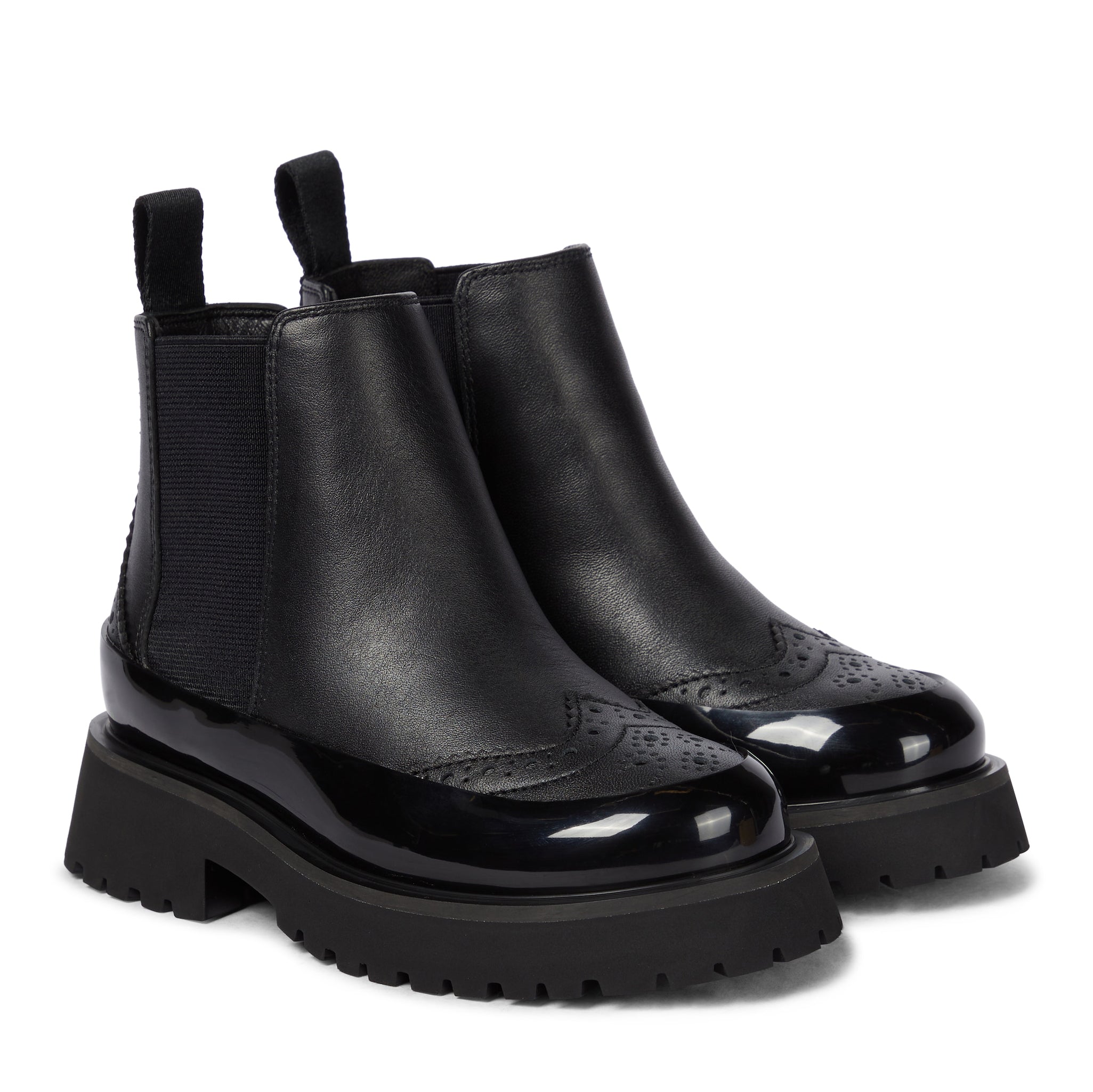 Girls Black Leather Shoes