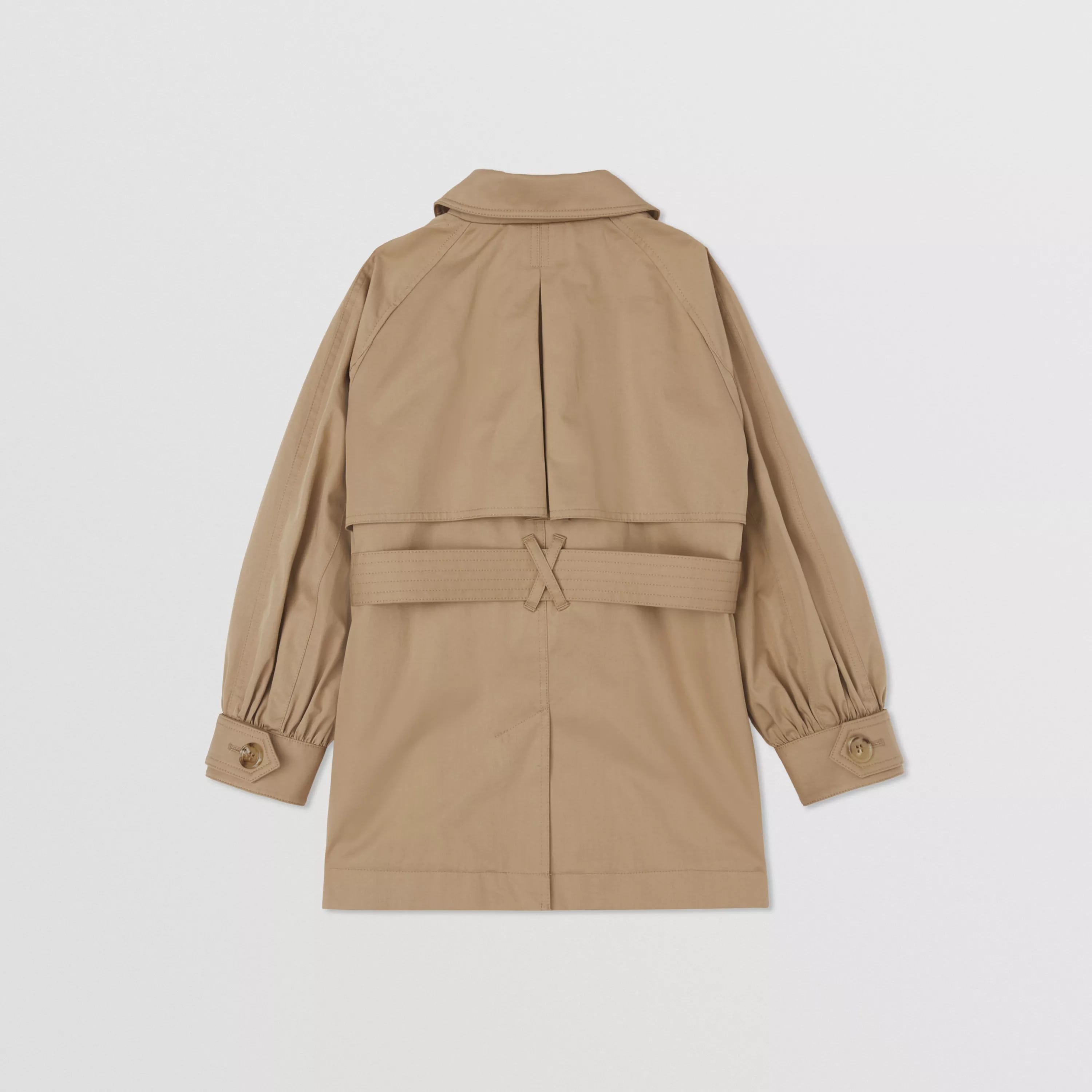 Girls Beige Hooded Coat