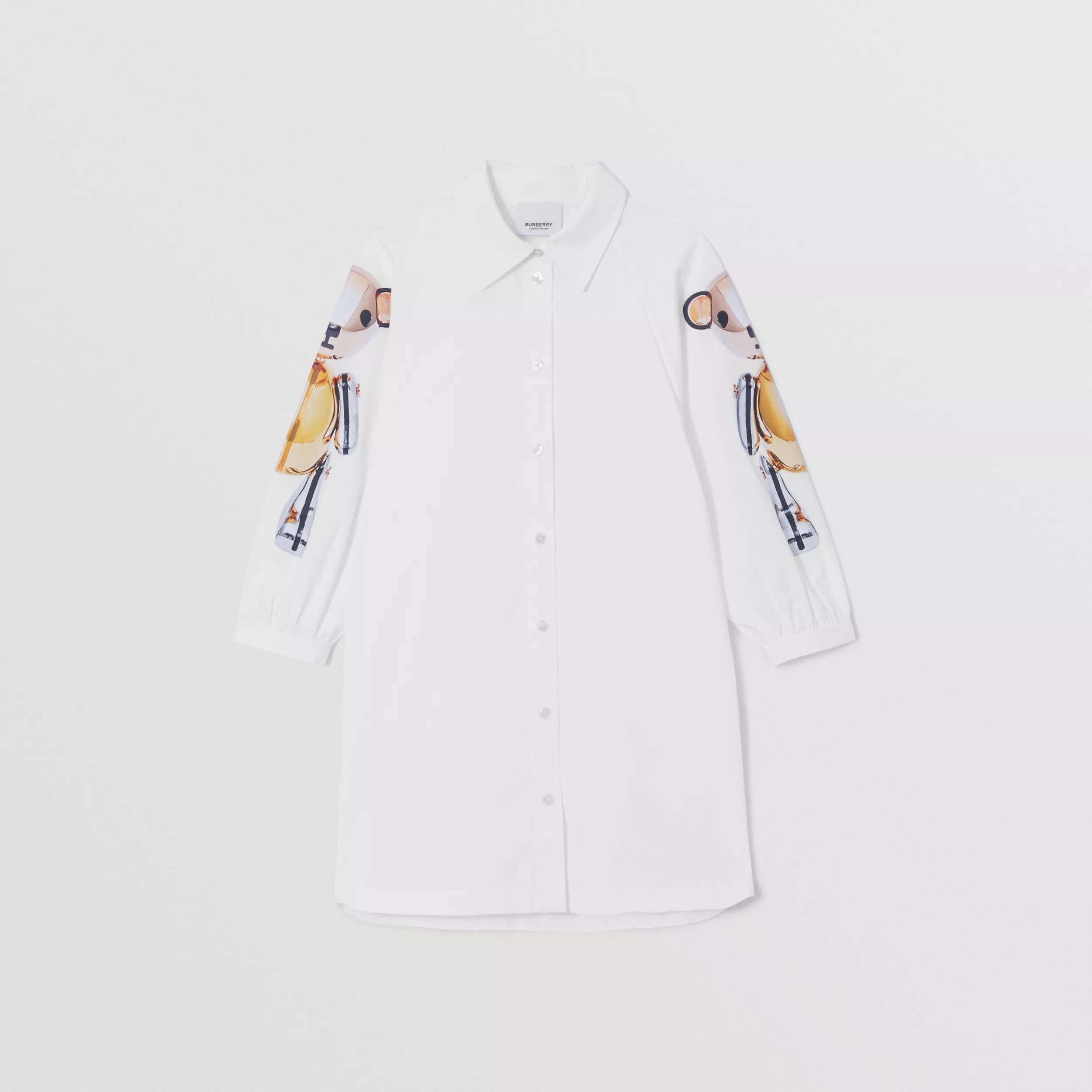 Girls White Cotton Dress