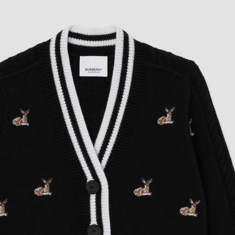 Girls Black Knit Cardigan
