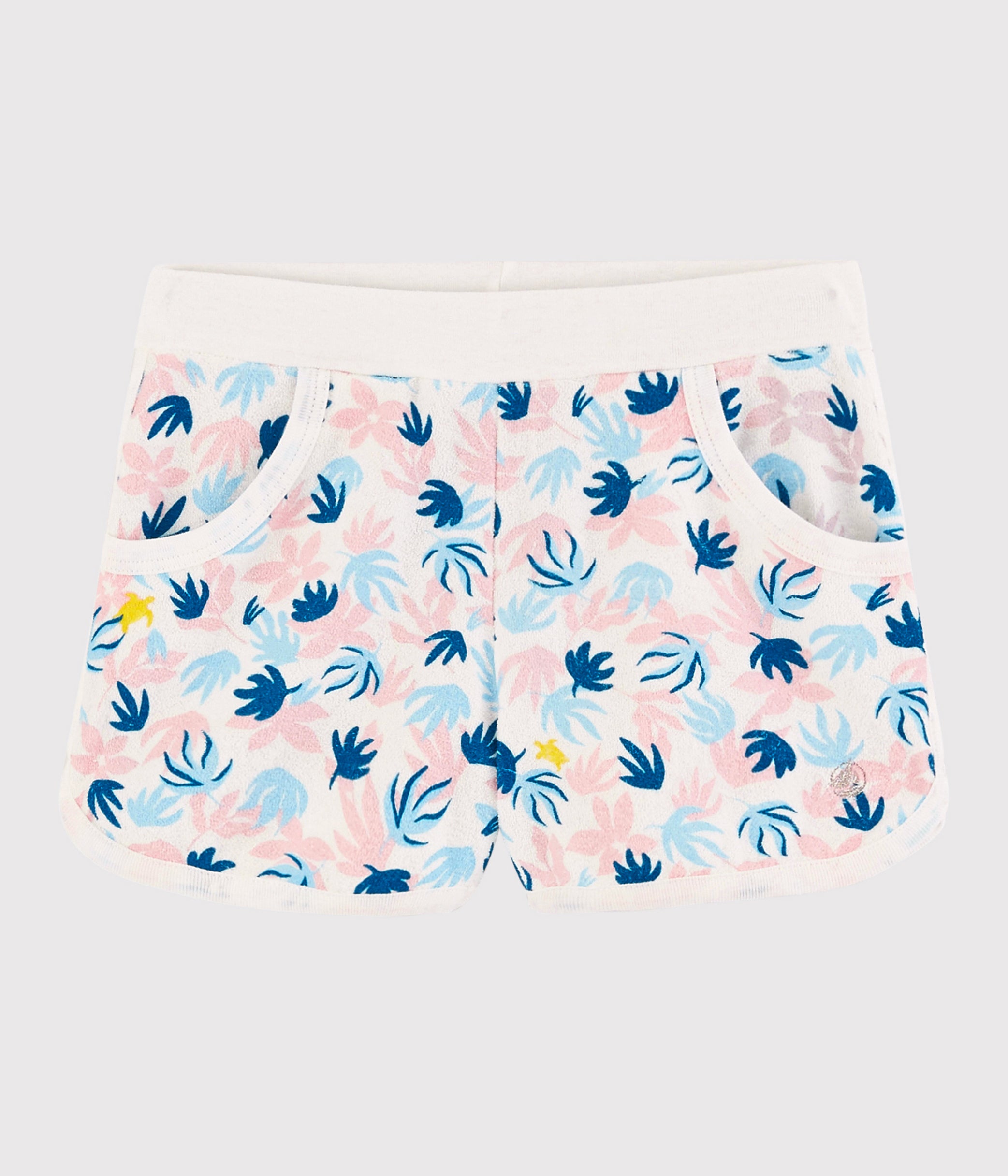 Girls Pink & Blue Cotton Shorts