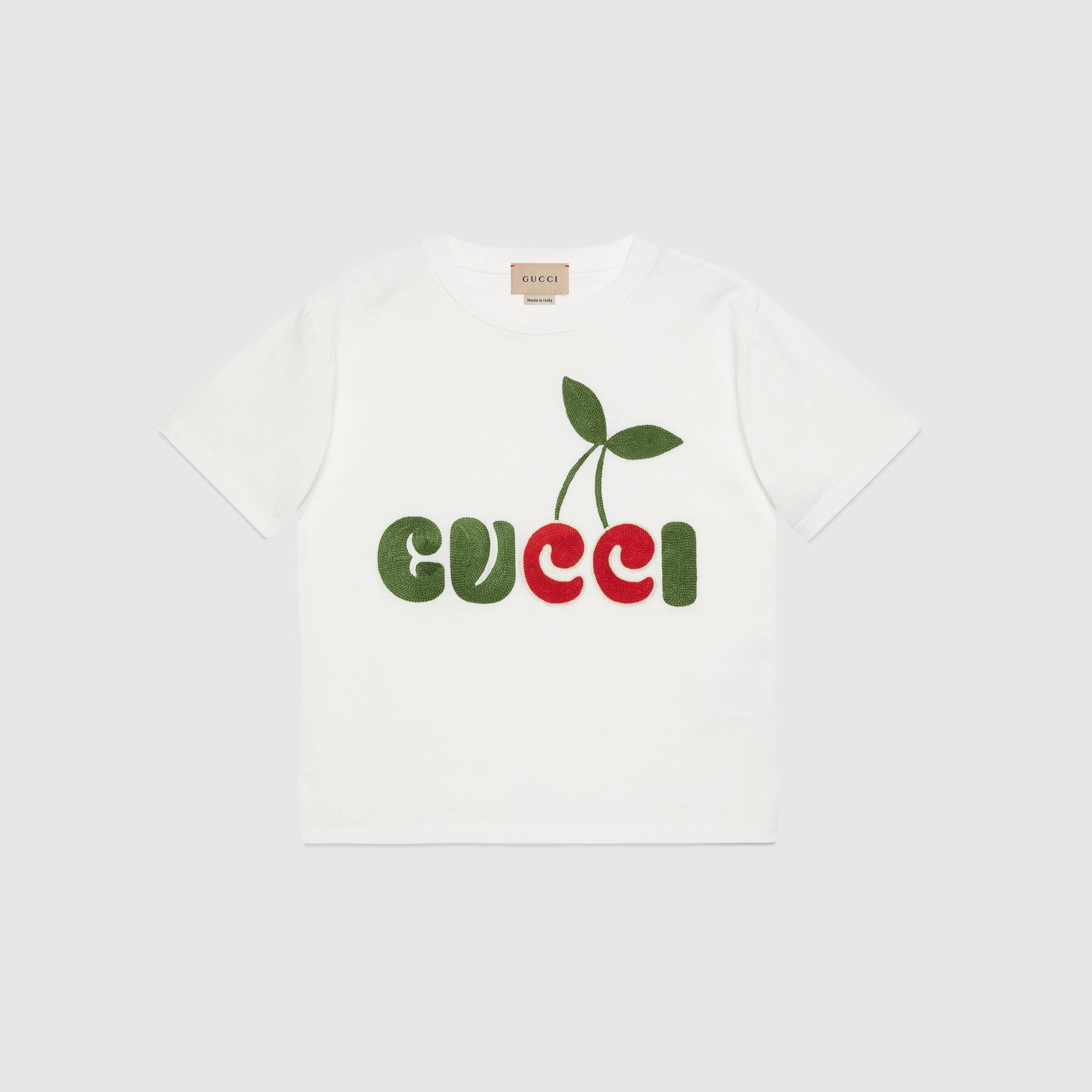 Girls White Logo Cotton T-Shirt