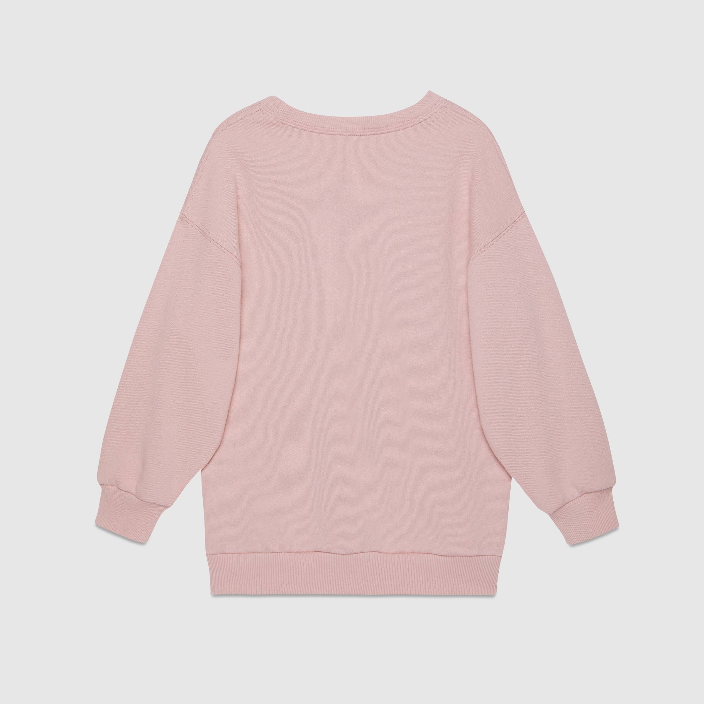 Girls Pink Logo Cotton Dress