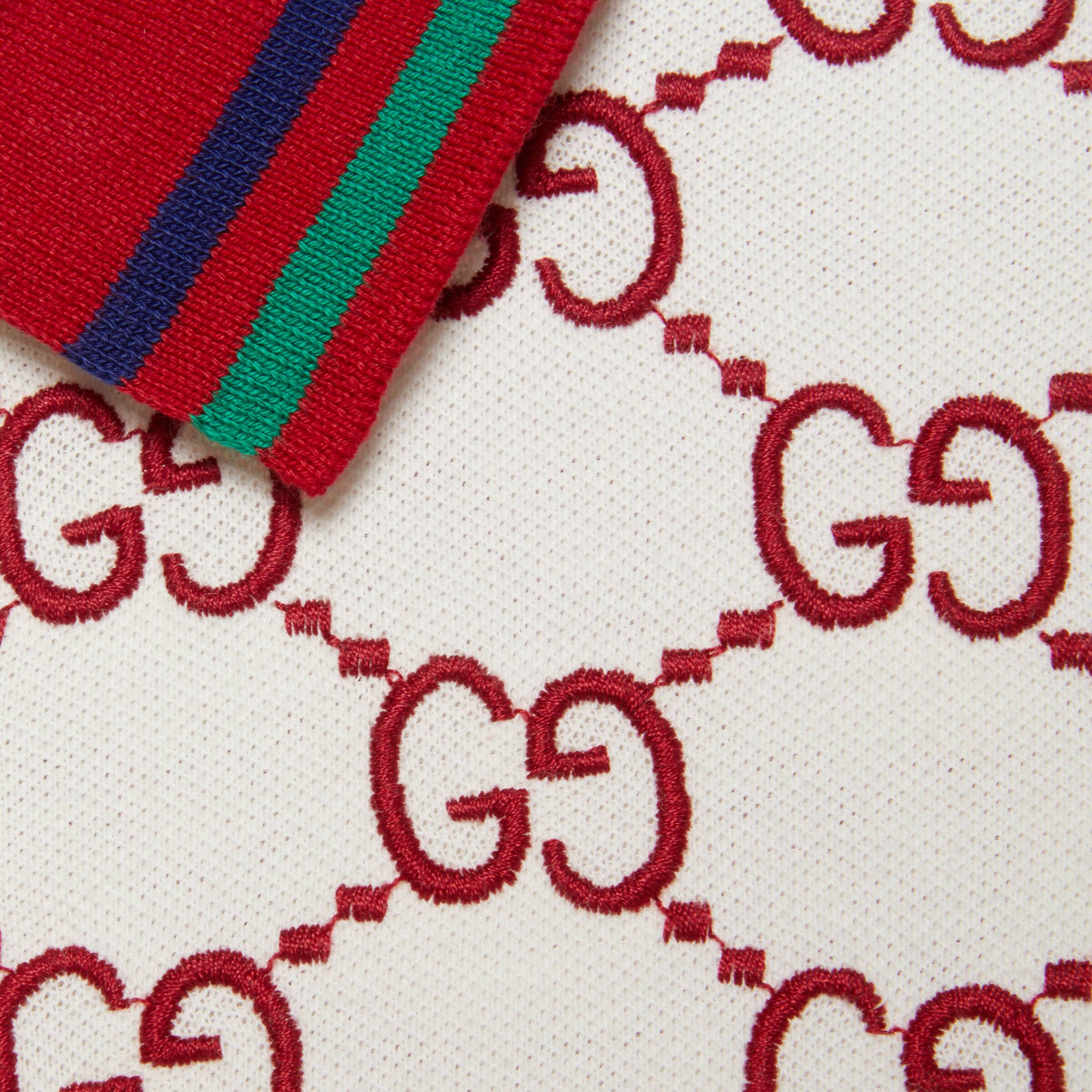 Girls Ivory GG Logo Cotton Dress