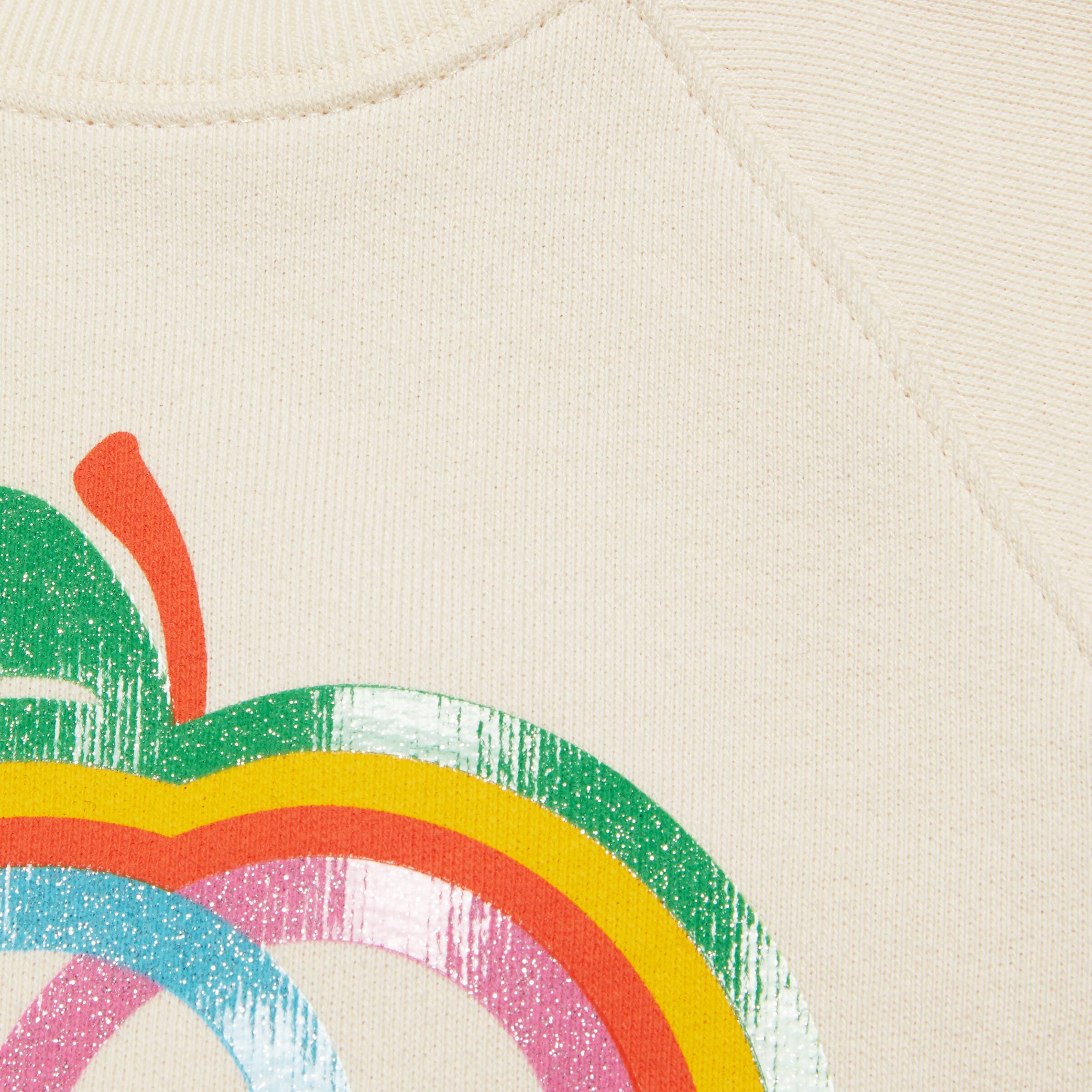 Baby Girls White Printed Cotton Sweatshirt