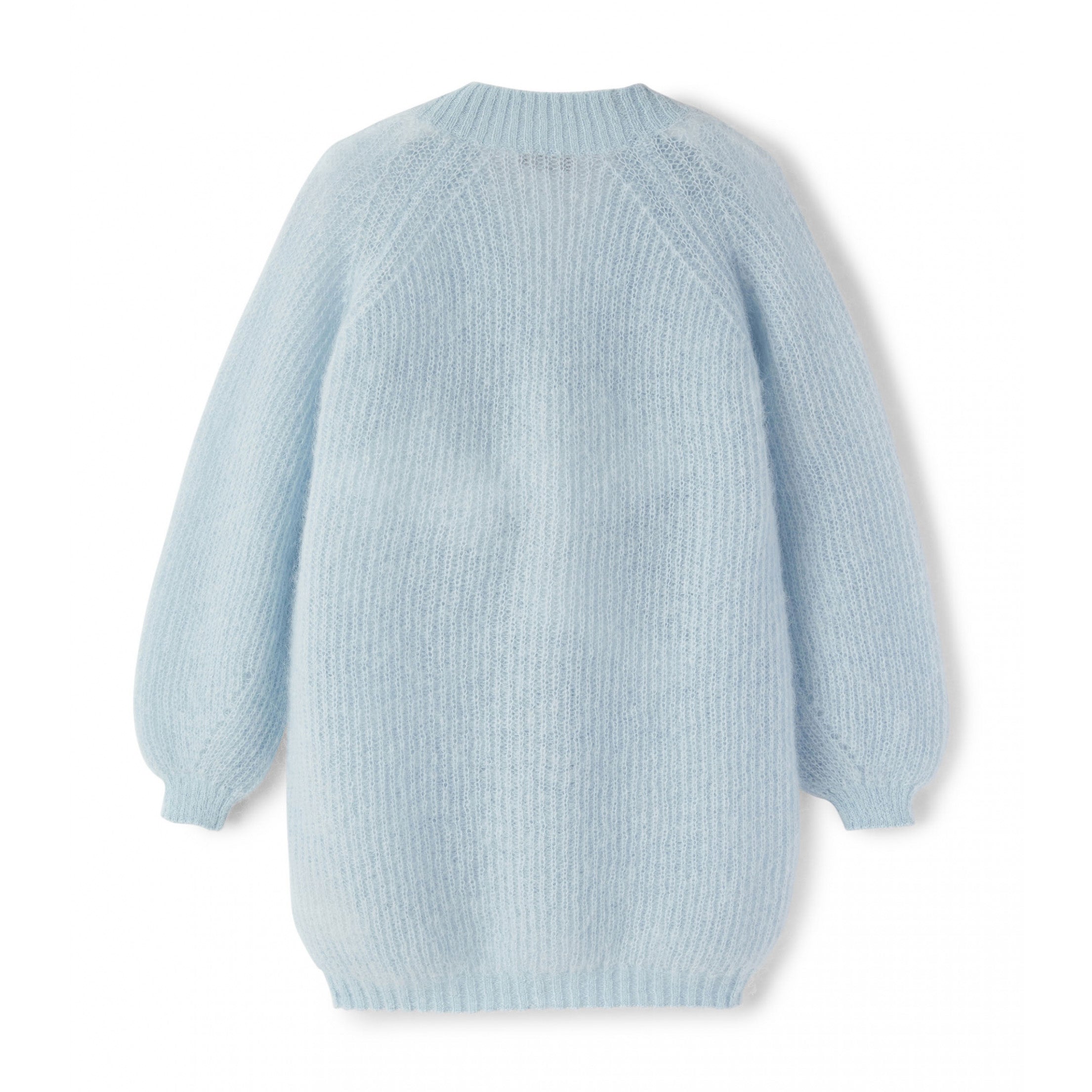 Girls Light Blue Mohair Cardigan