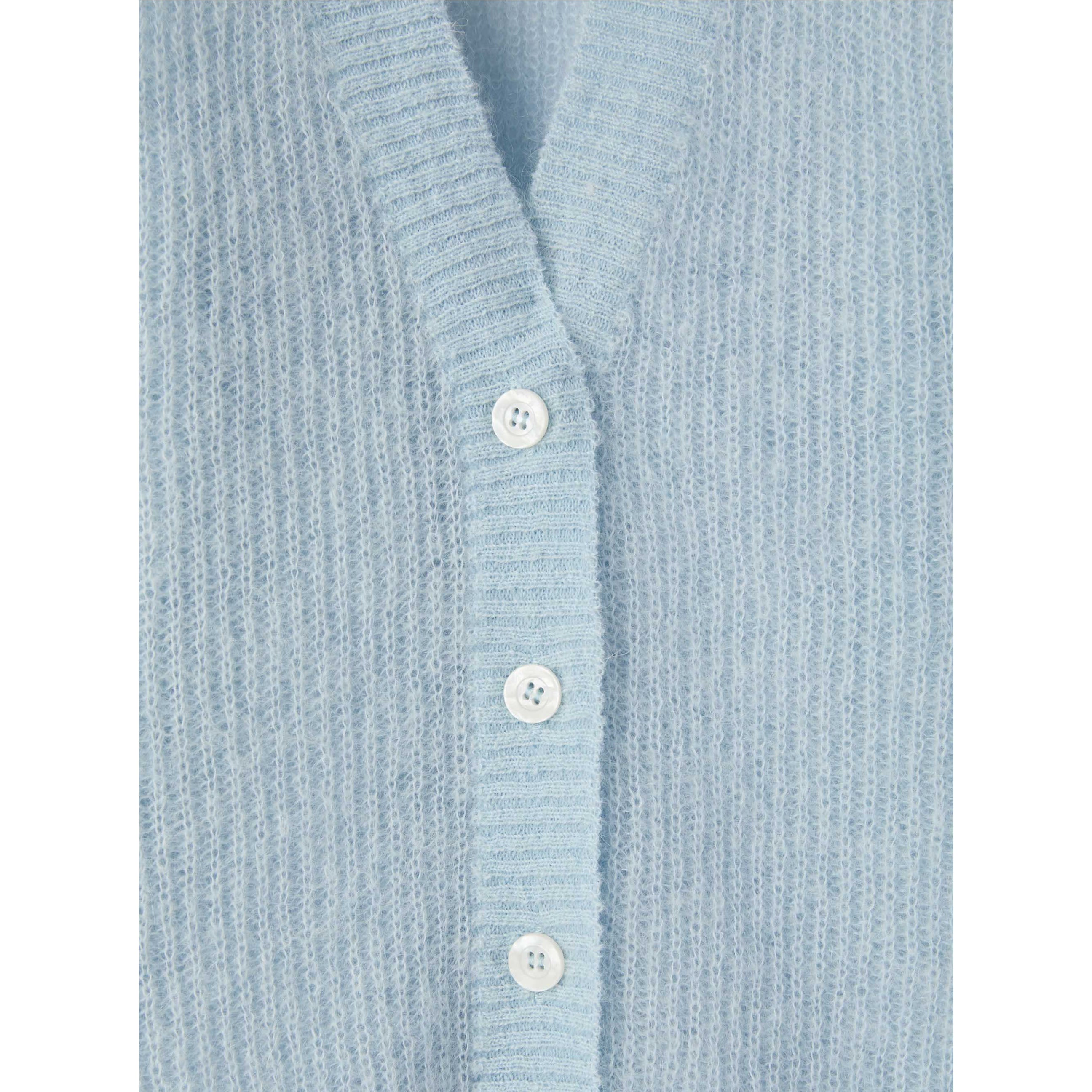 Girls Light Blue Mohair Cardigan