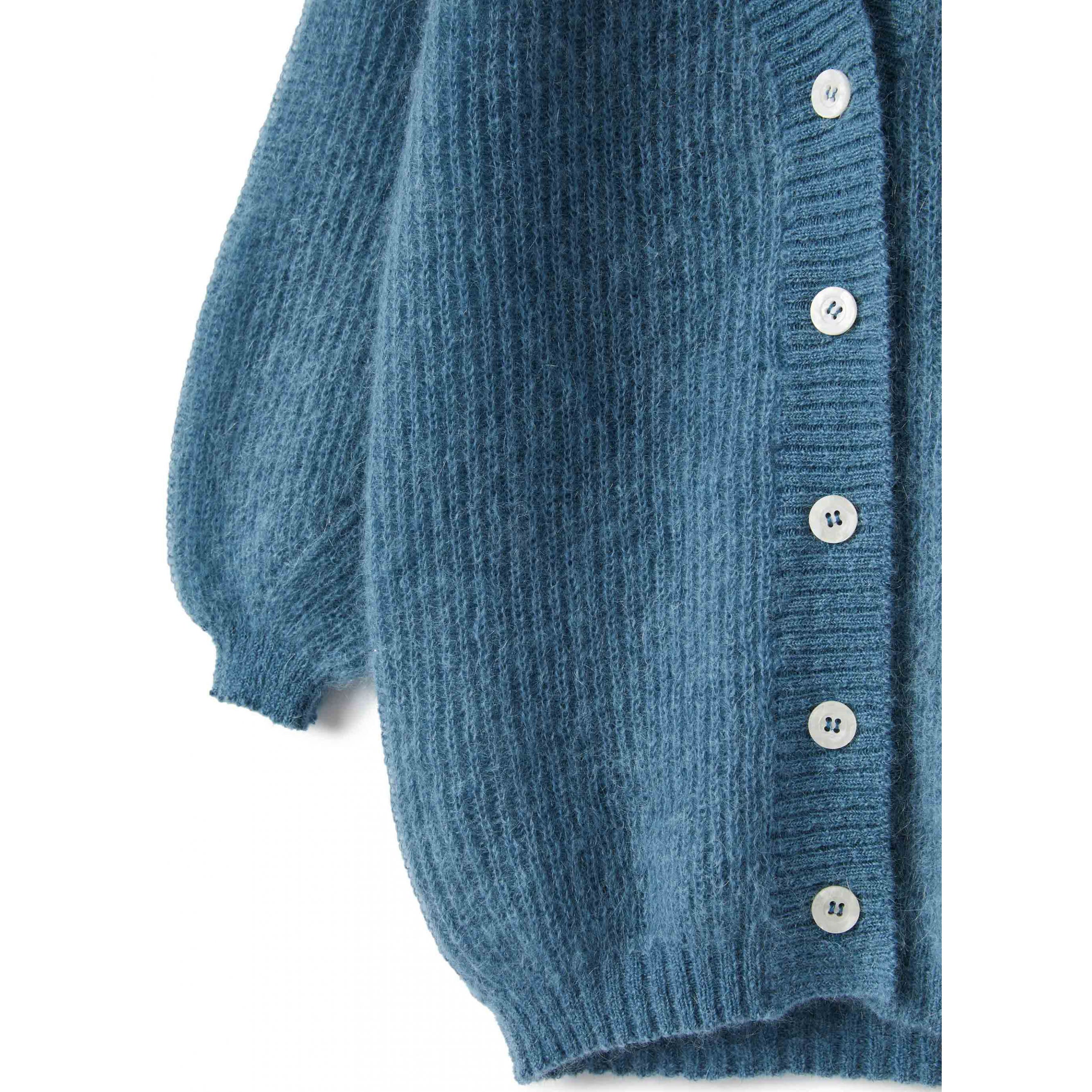 Girls Blue Mohair Cardigan