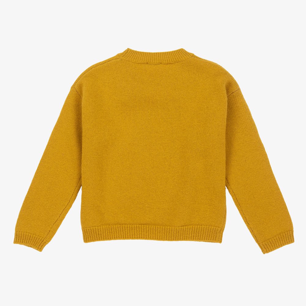 Girls Dark Yellow Wool Sweater