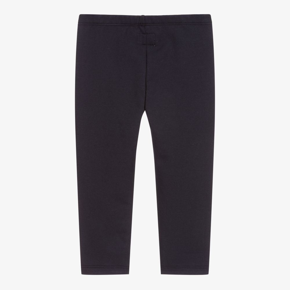 Girls Blue Cotton Leggings