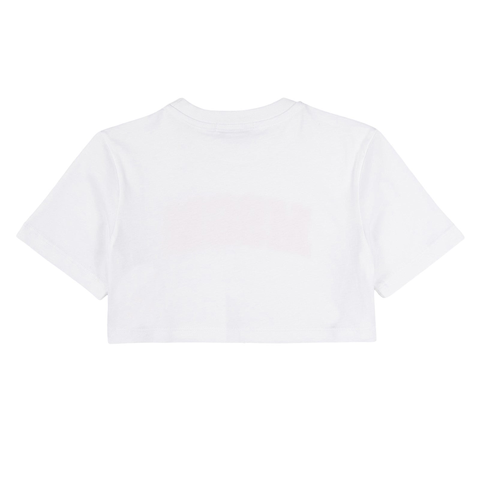 Girls White Logo Cotton T-Shirt