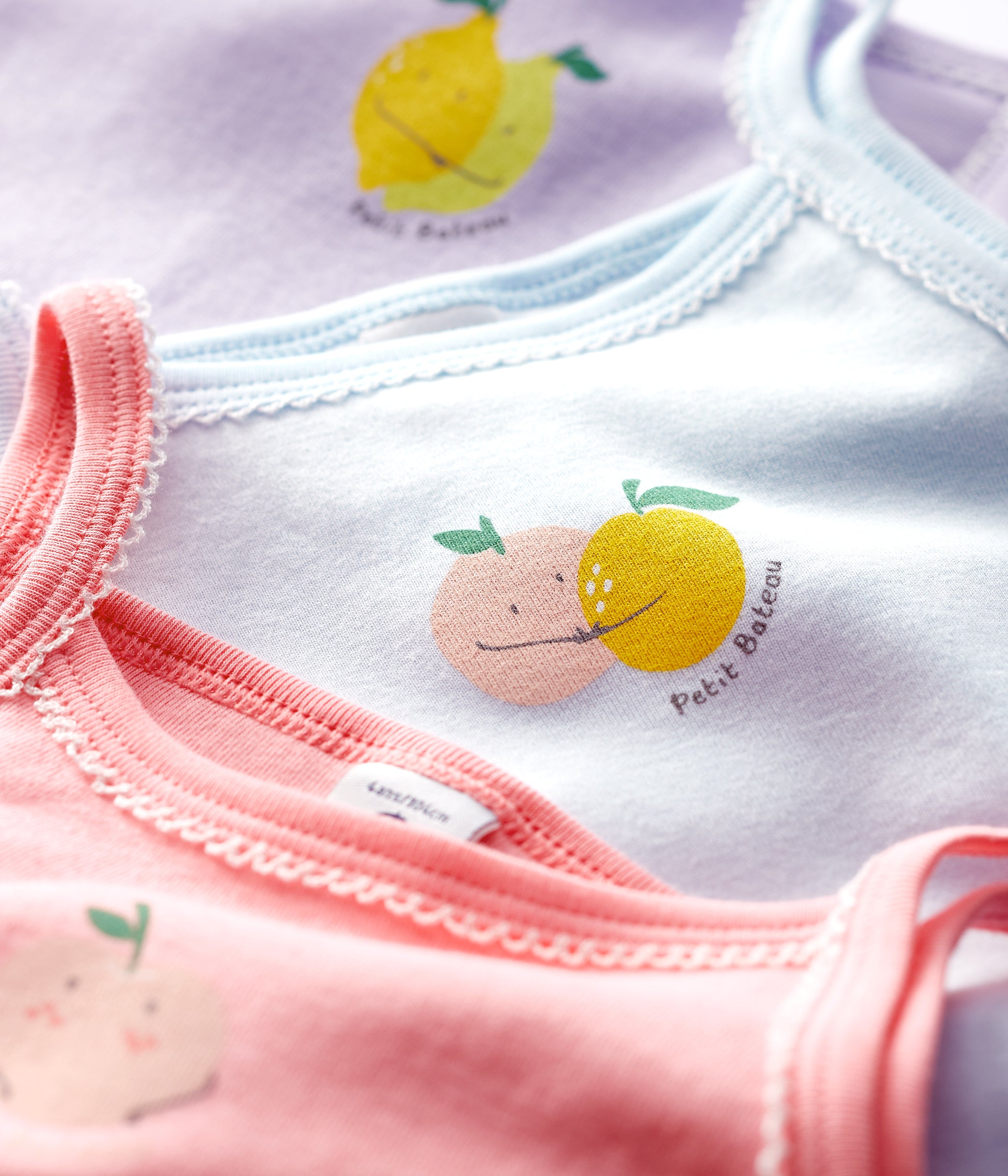 Girls Multicolor Cotton Vest Set