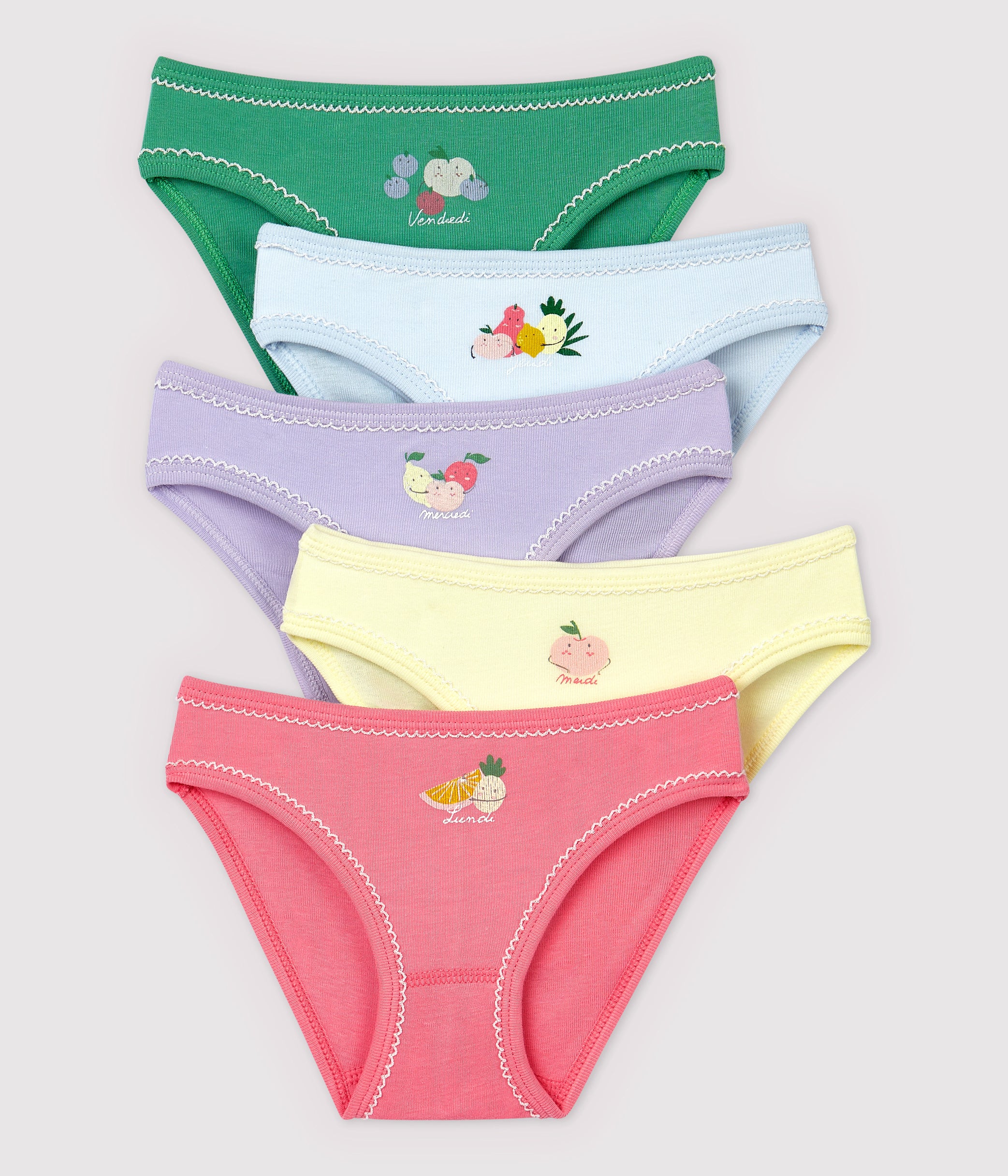 Girls Multicolor Cotton Underwear Set