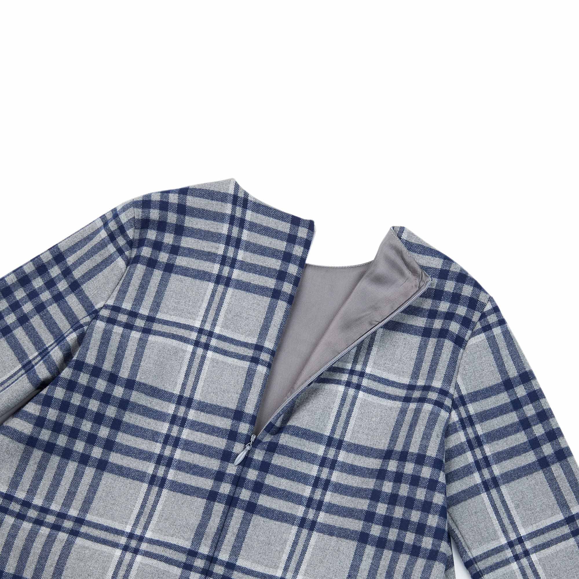 Girls Blue Check Dress