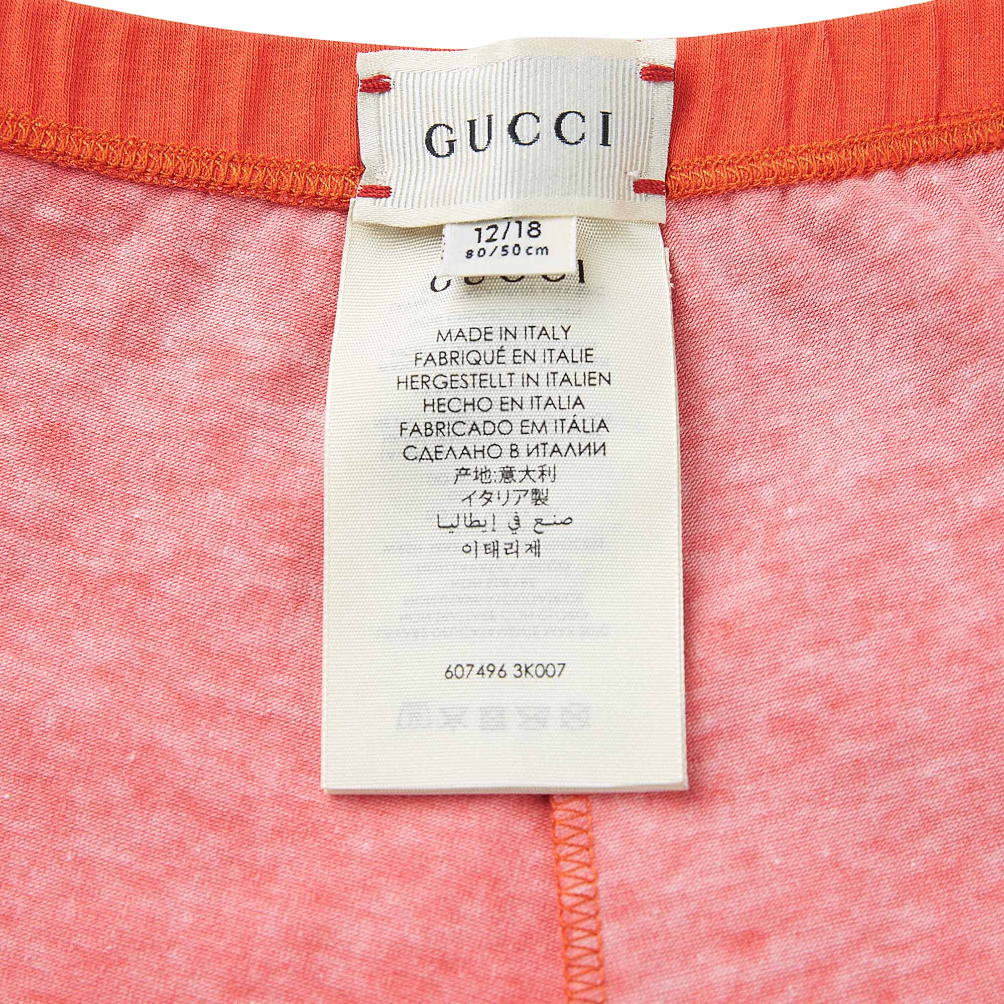 Baby Girls Red Logo Cotton Leggings