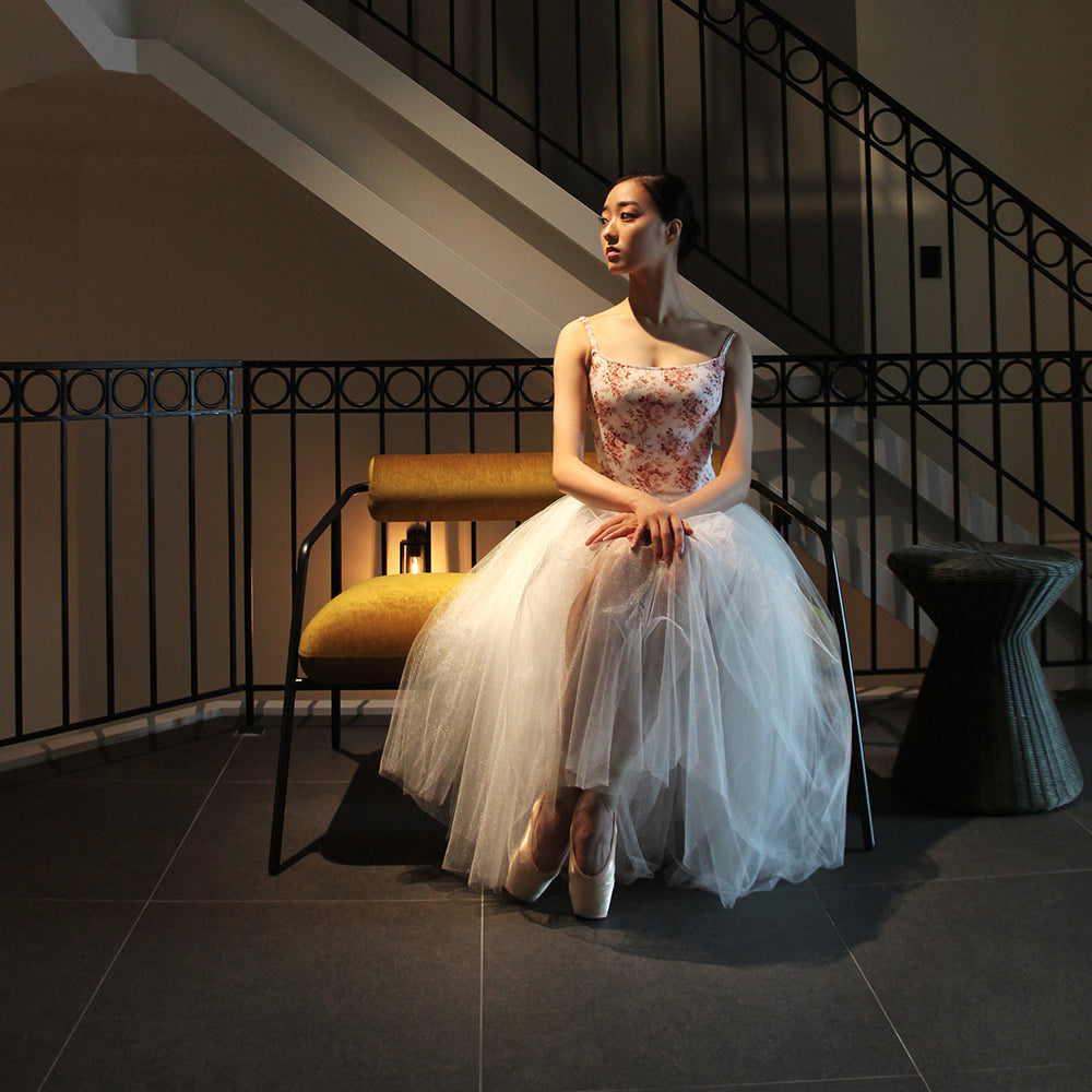 Girls Red Floral Ballet Onesies