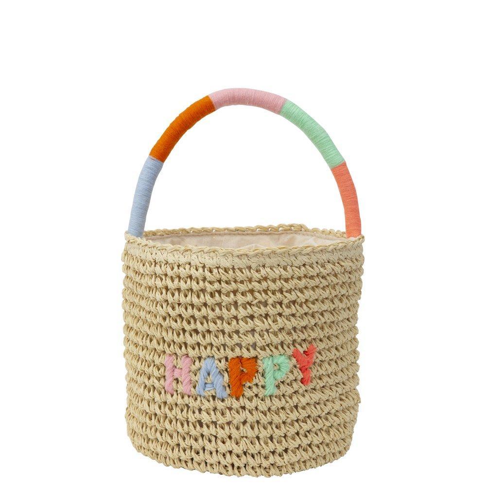 Happy Woven Straw Bag