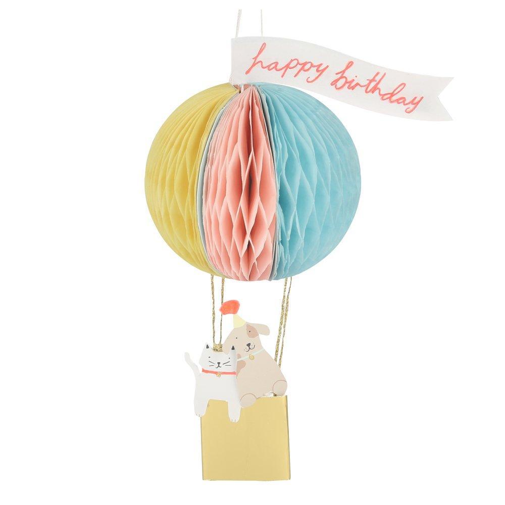 Air Balloon Honeycomb Card