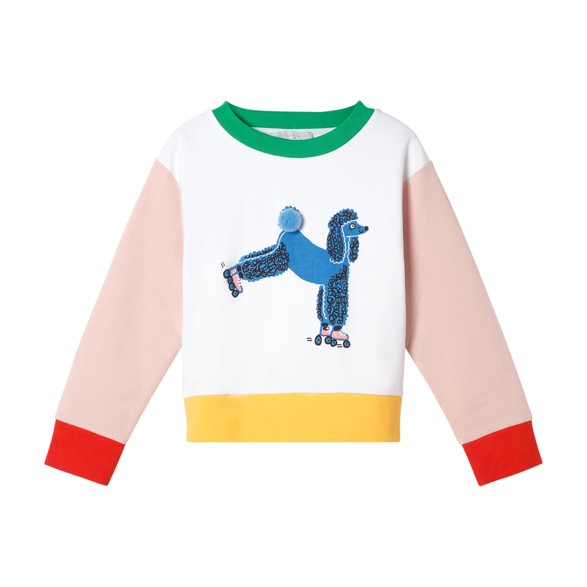 Girls White Printing Cotton Sweatshirt