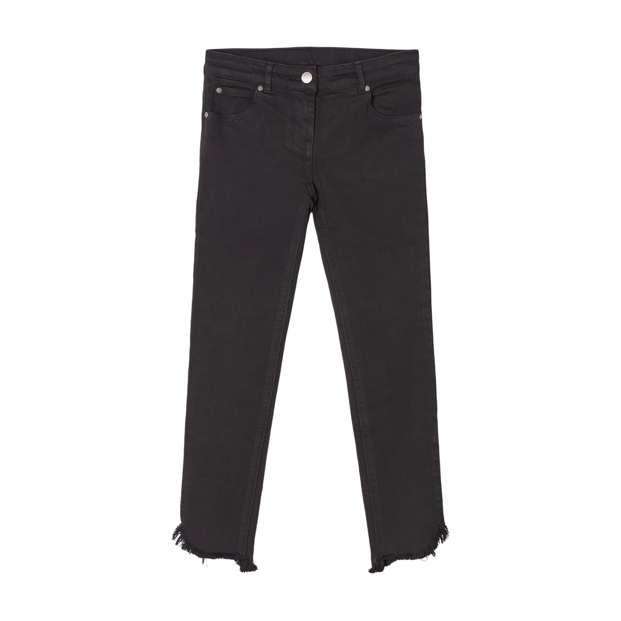 Girls Black Denim Trousers