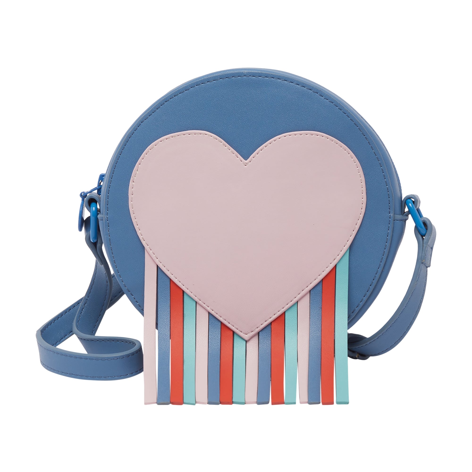 Girls Blue Heart Shoulder Bag