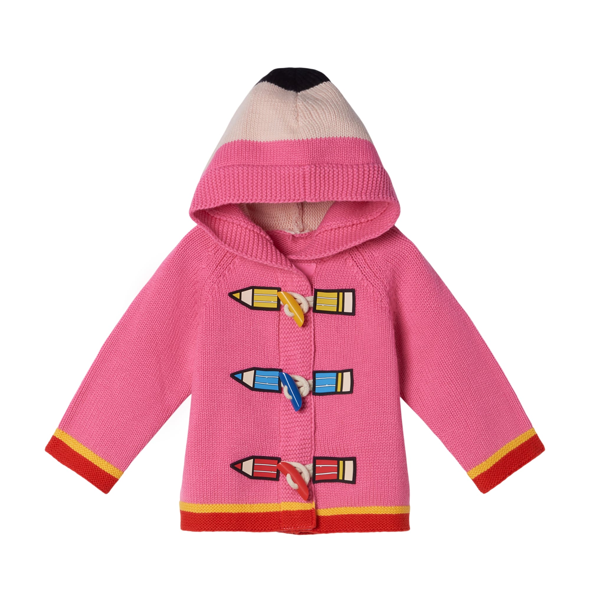 Girls Pink Hooded Cardigan