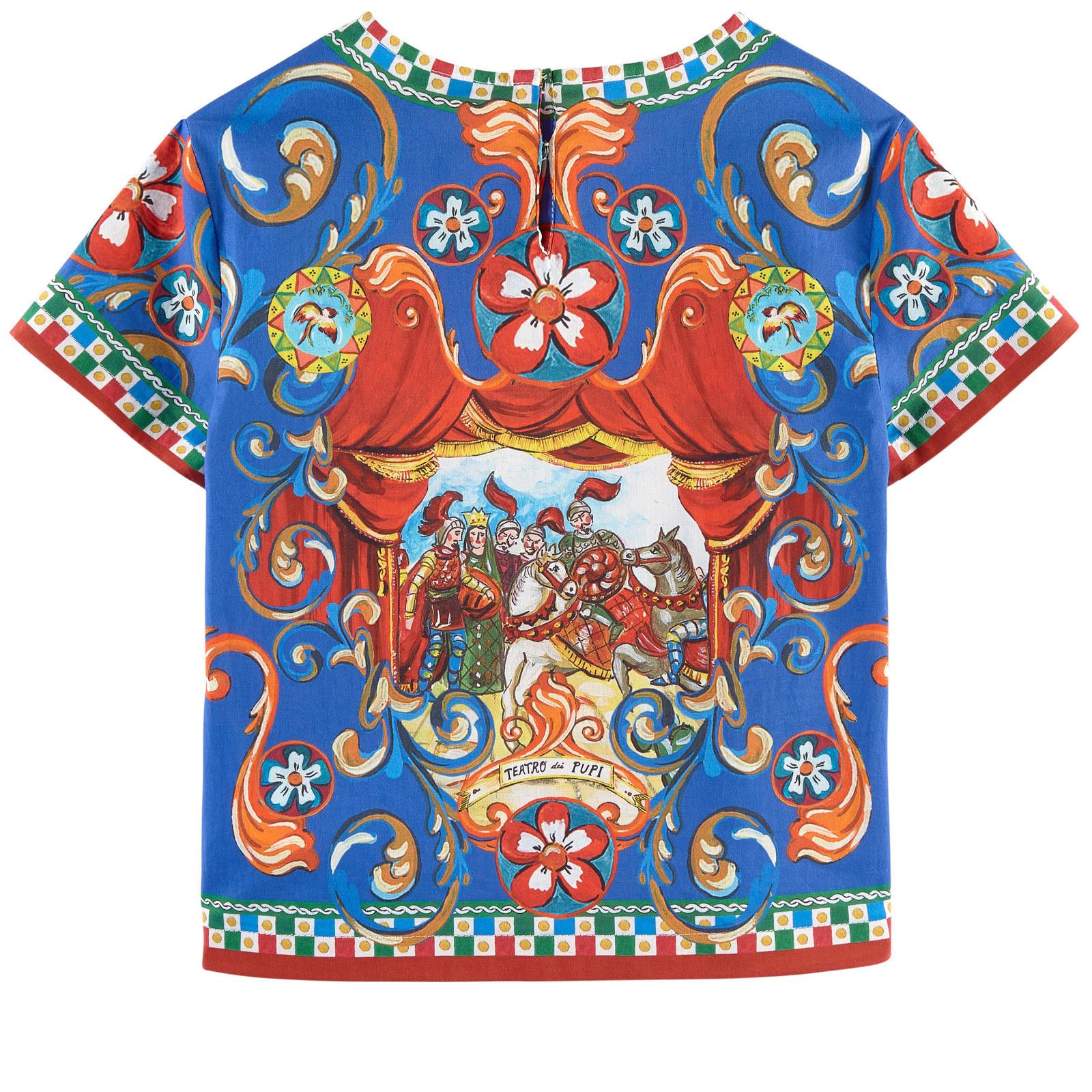 Girls Multicolor Teatro Pupi Printed T-Shirt - CÉMAROSE | Children's Fashion Store - 3