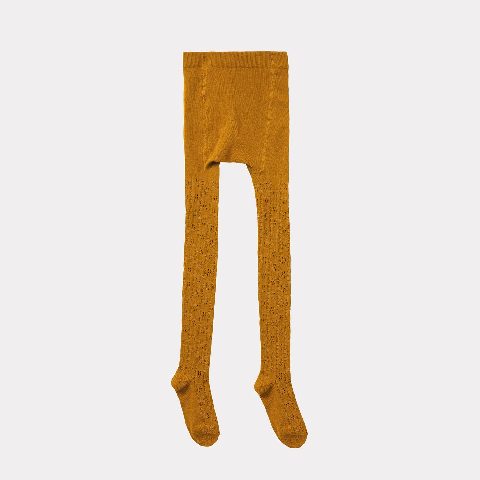 Girls Dark Yellow Cotton Tights