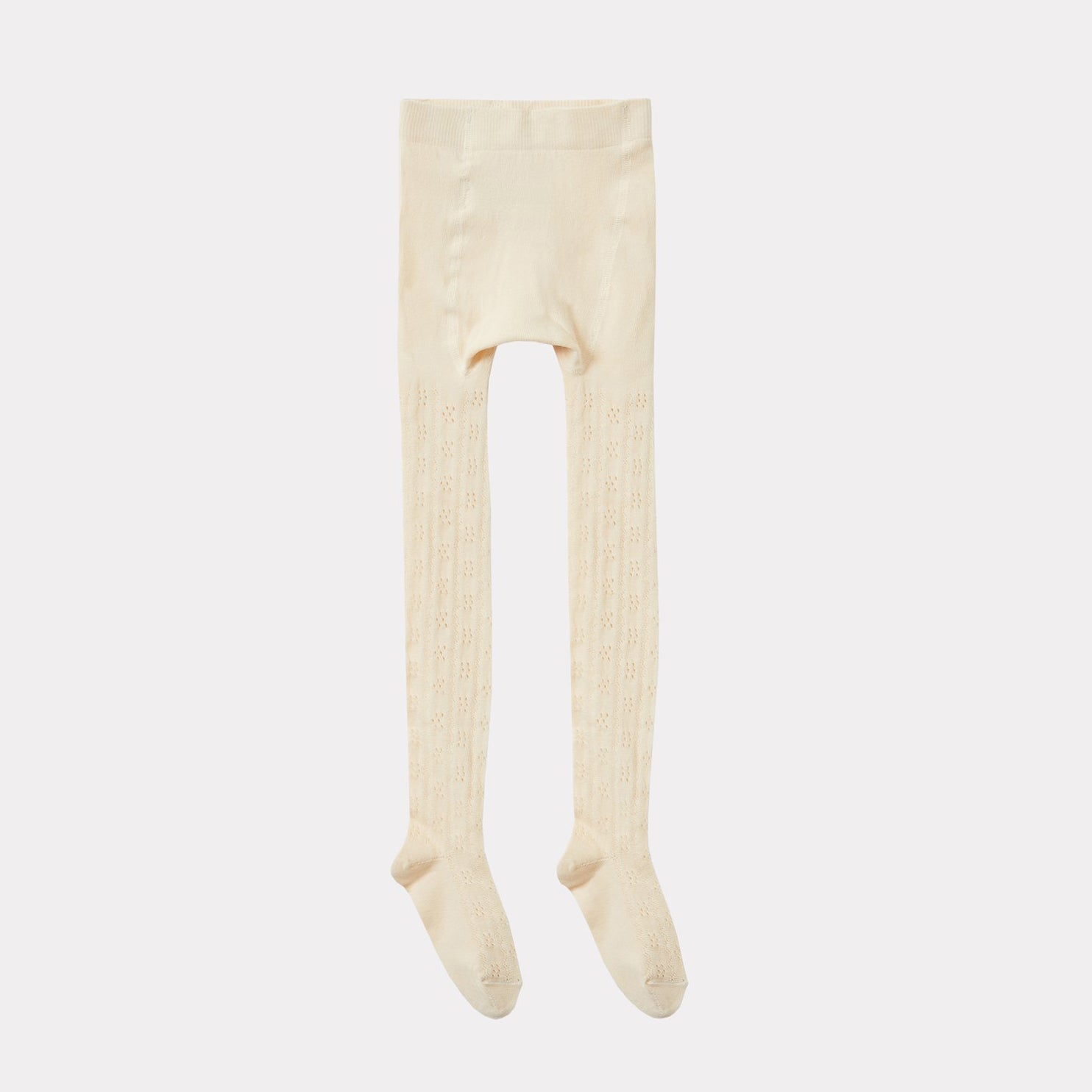 Girls Ivory Cotton Tights