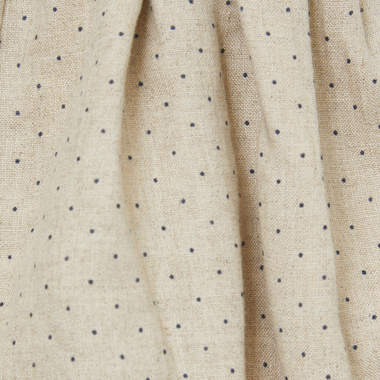 Baby Girls Cream Dots Linen Babysuit