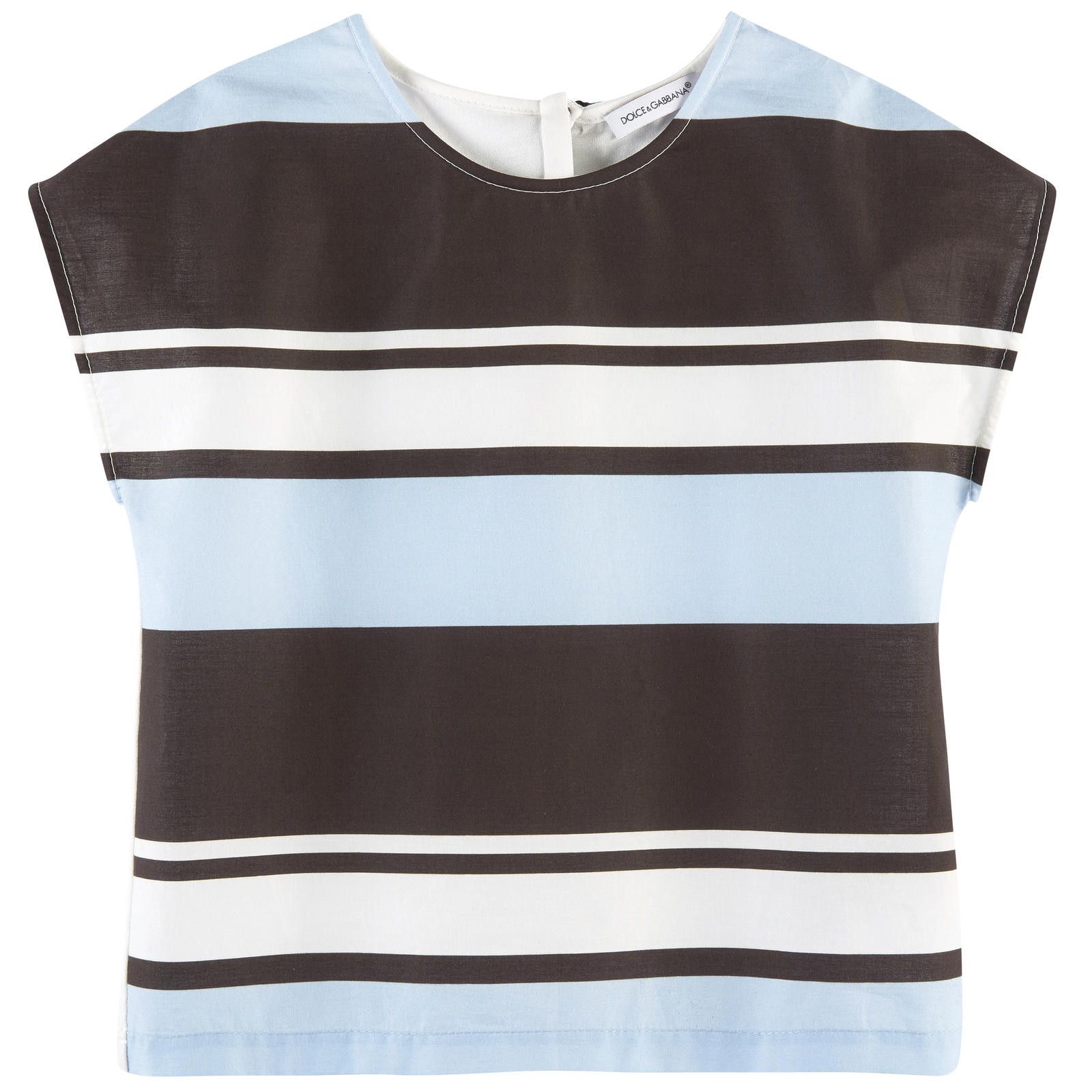 Girls Multicolor Stripe Cotton T-Shirt - CÉMAROSE | Children's Fashion Store - 1