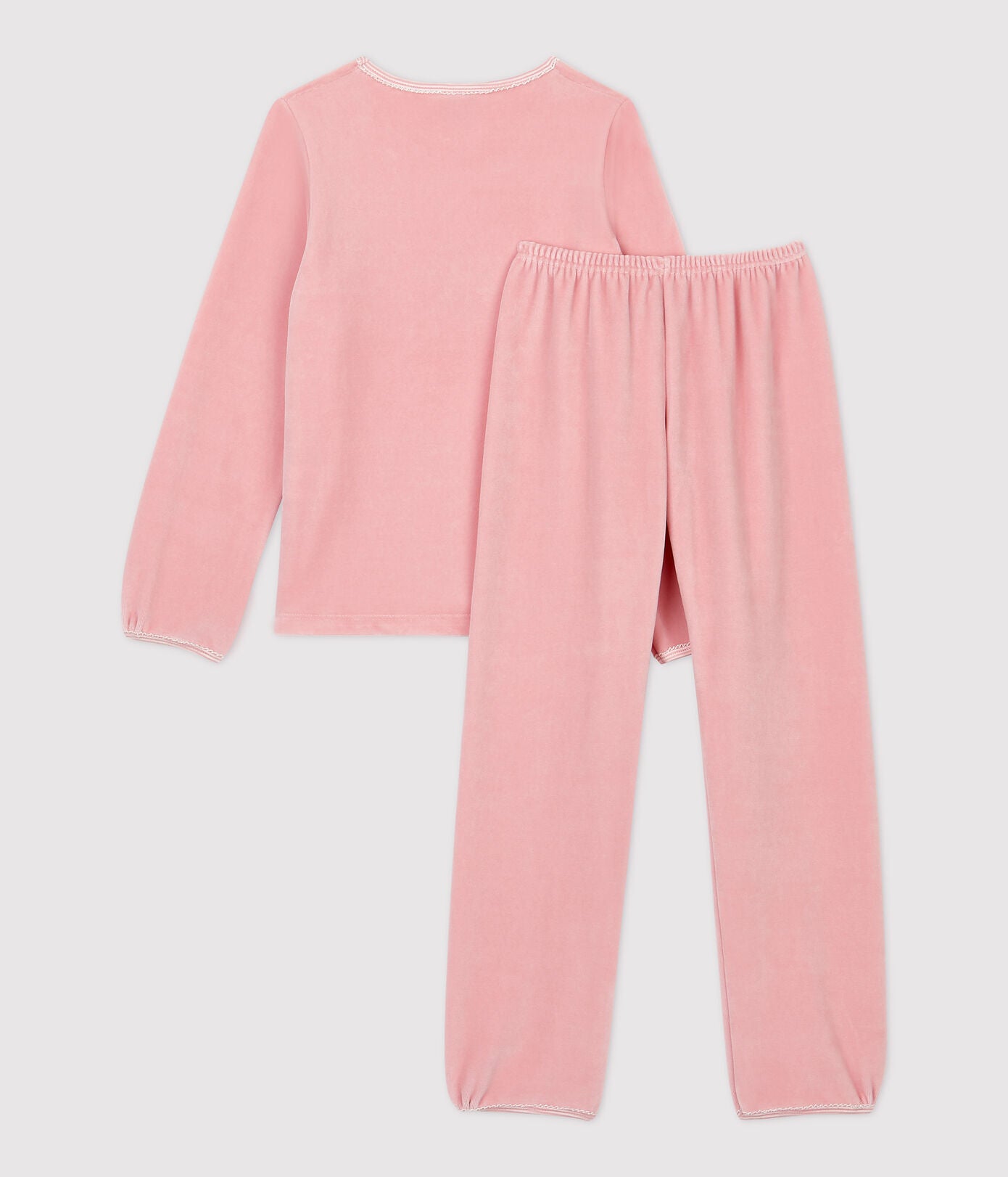 Girls Pink Printed Nightwear Set