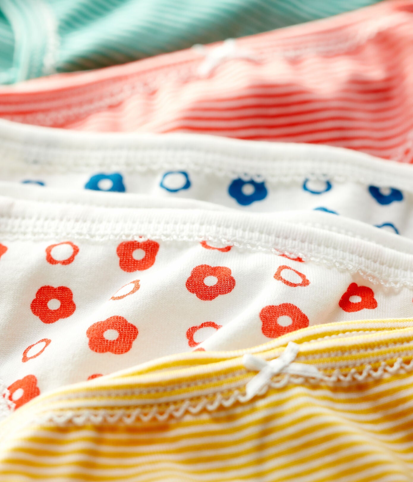 Girls Multicolor Cotton Underwear Set (5 Pack)