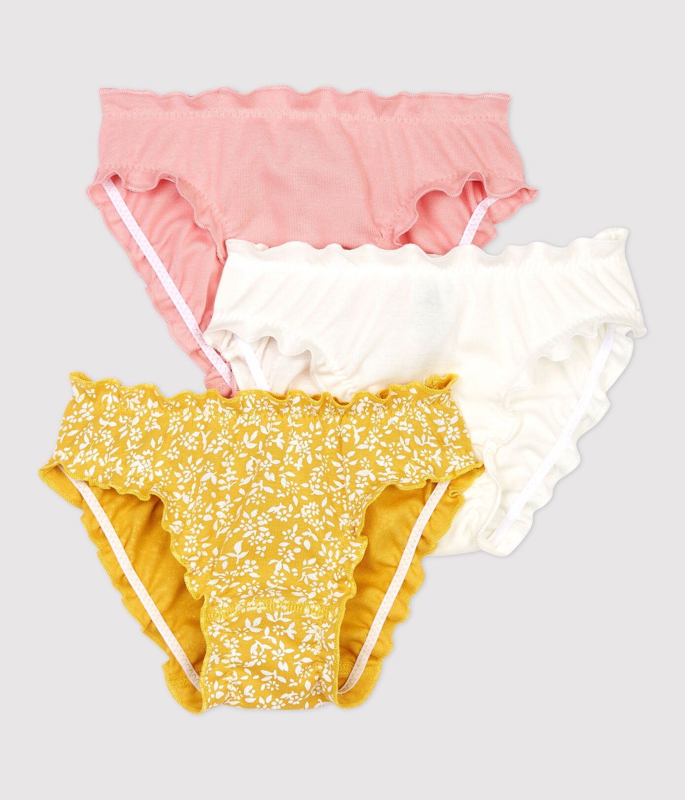 Girls Multicolor Cotton Underwear Set (3 Pack)
