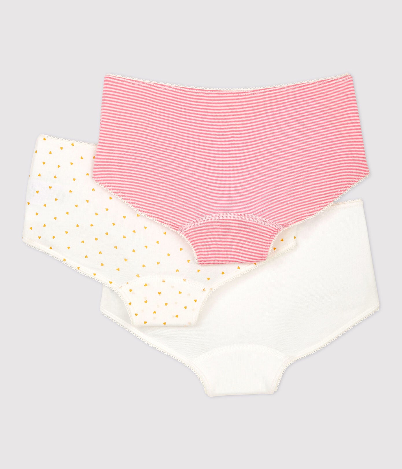Girls Multicolor Cotton Underwear Set(3 Pack)