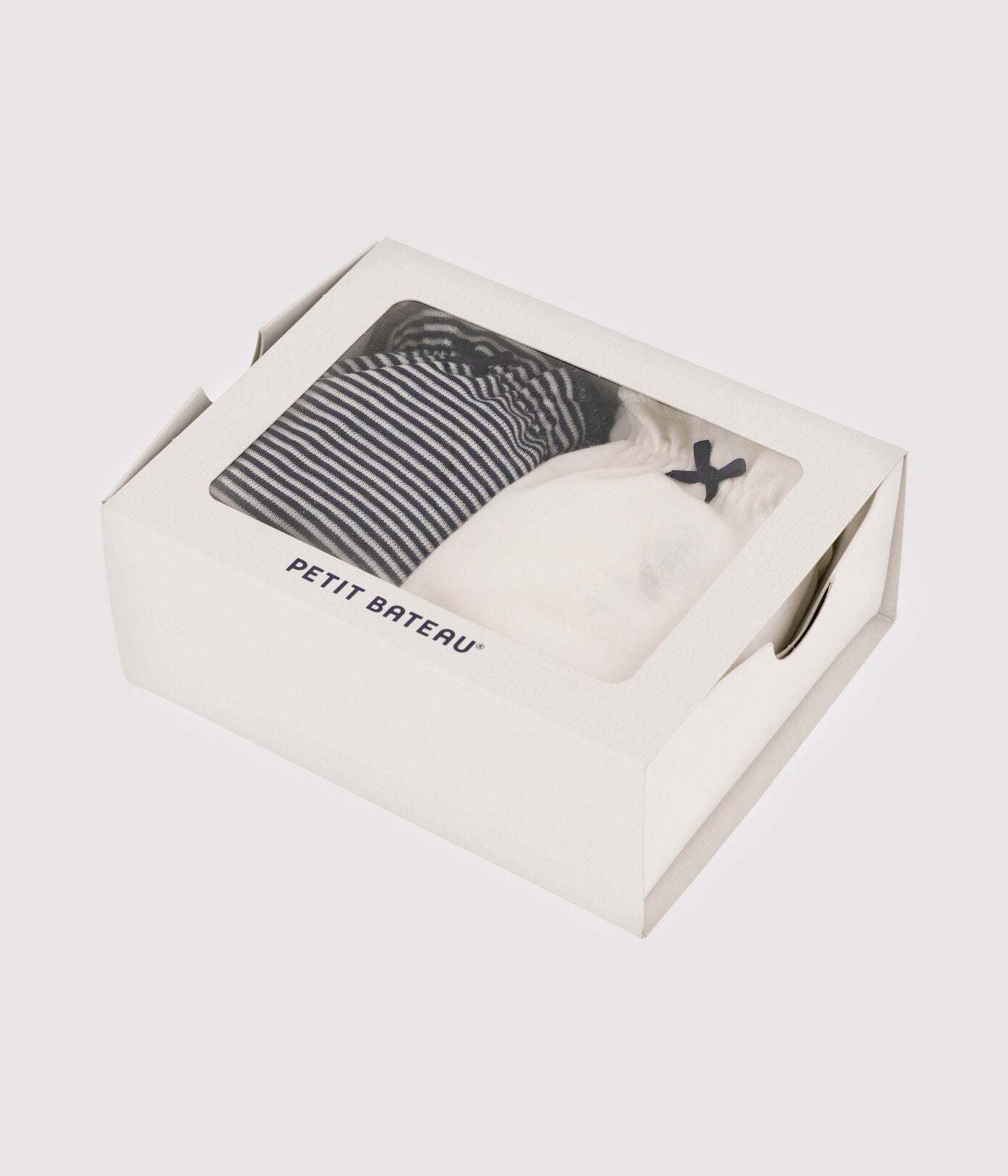 Girls White & Black Cotton Underwear Set