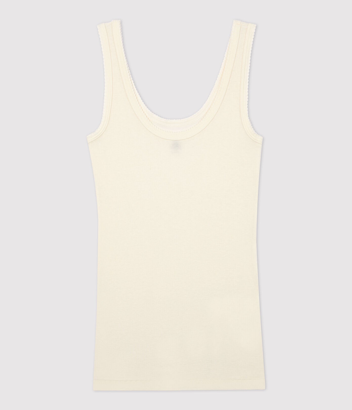 Girls White Cotton Vest