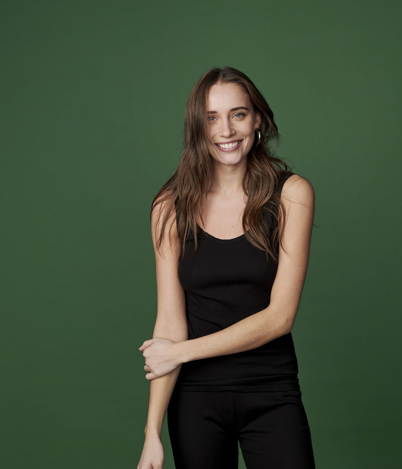 Girls Black Cotton Vest
