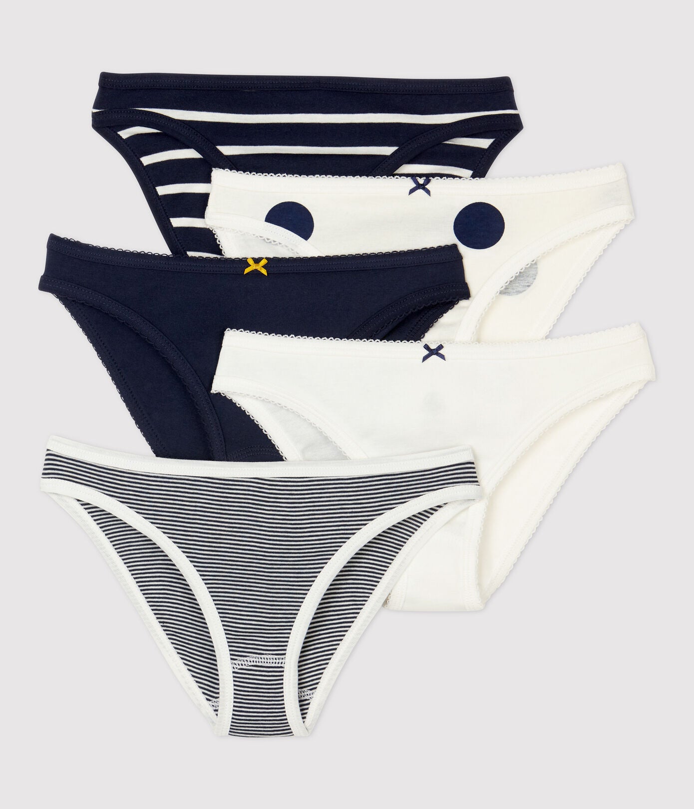 Girls Multicolor Cotton Underwear Set (5 Pack)