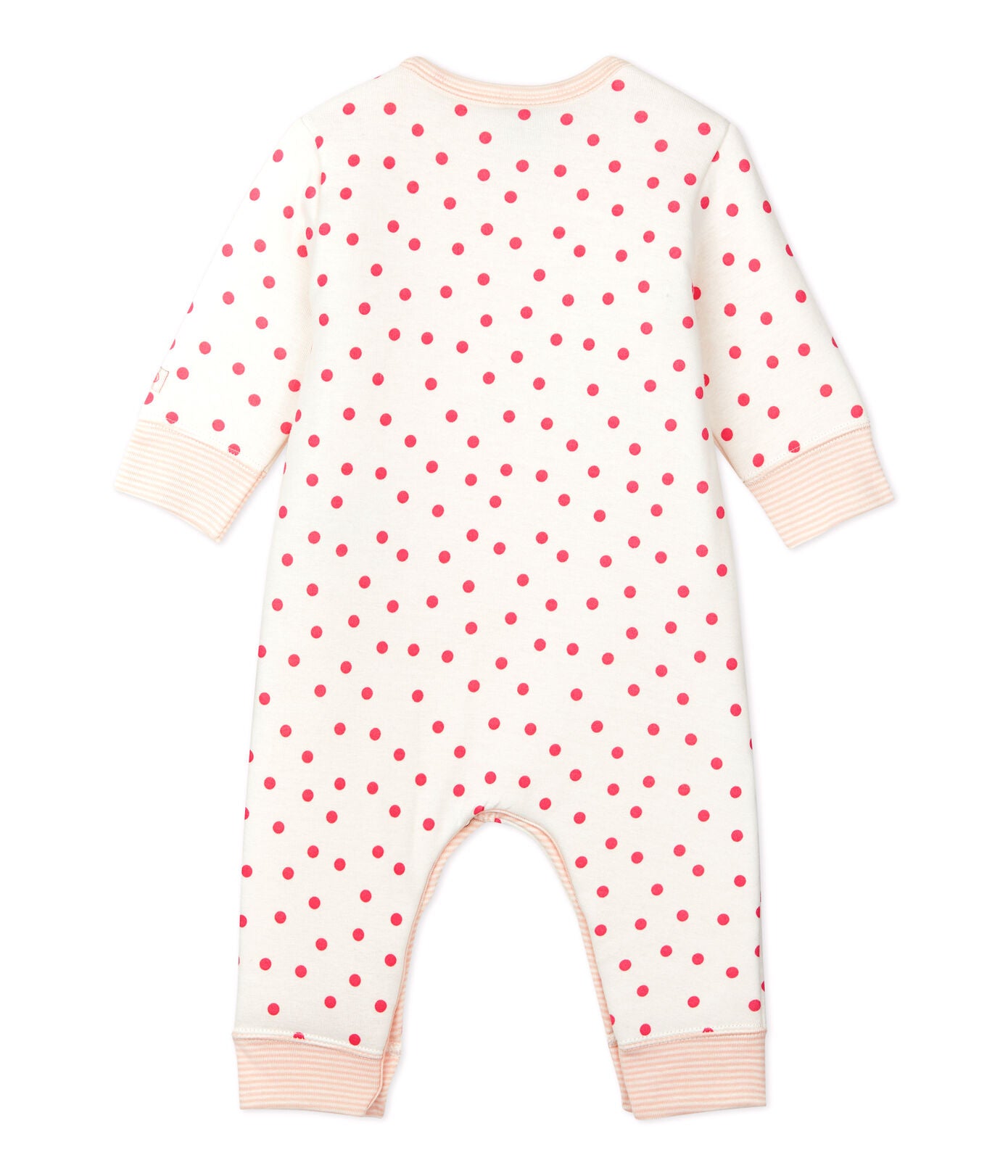Baby Girls Pink Dots Cotton Babysuit