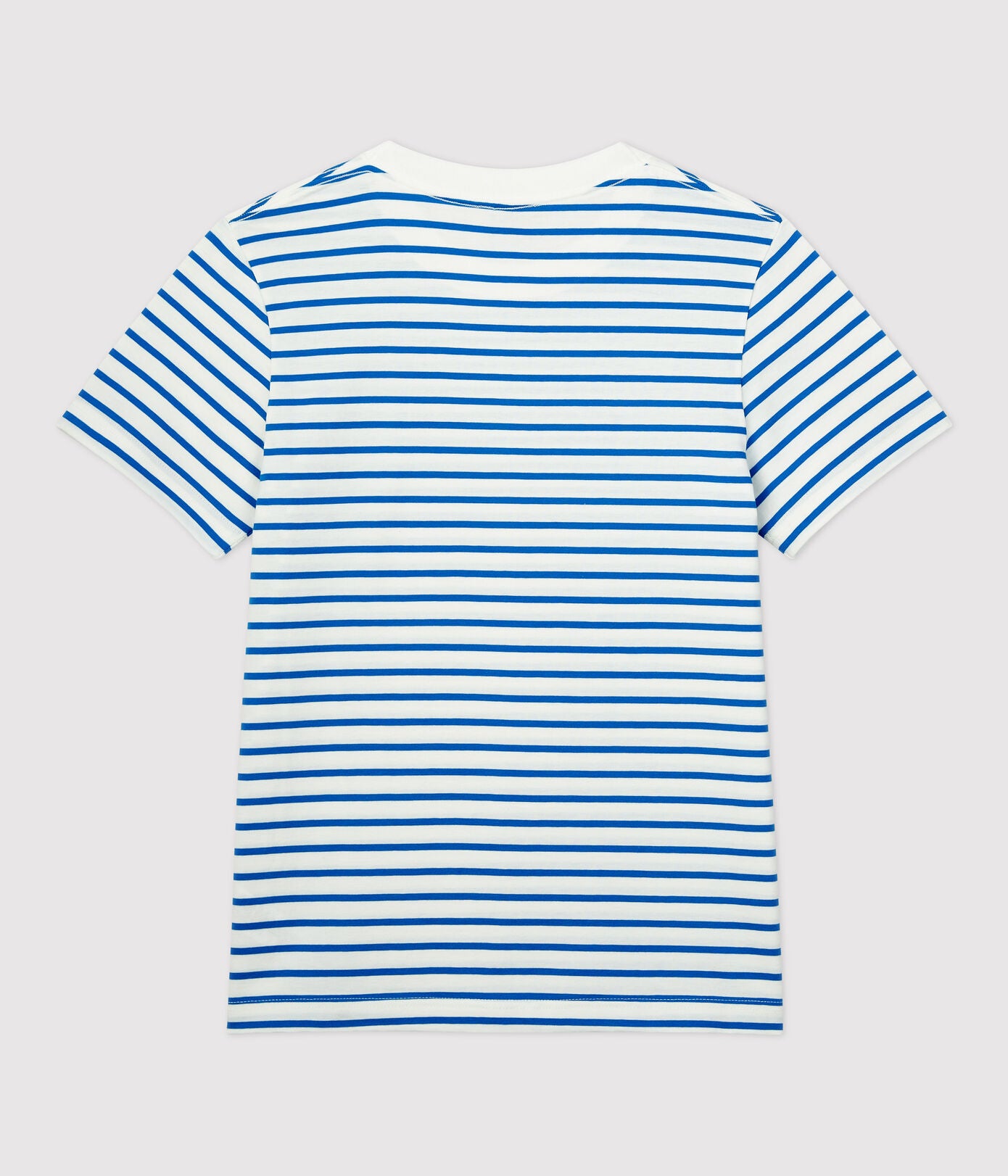Girls Blue Stripes Cotton T-Shirt