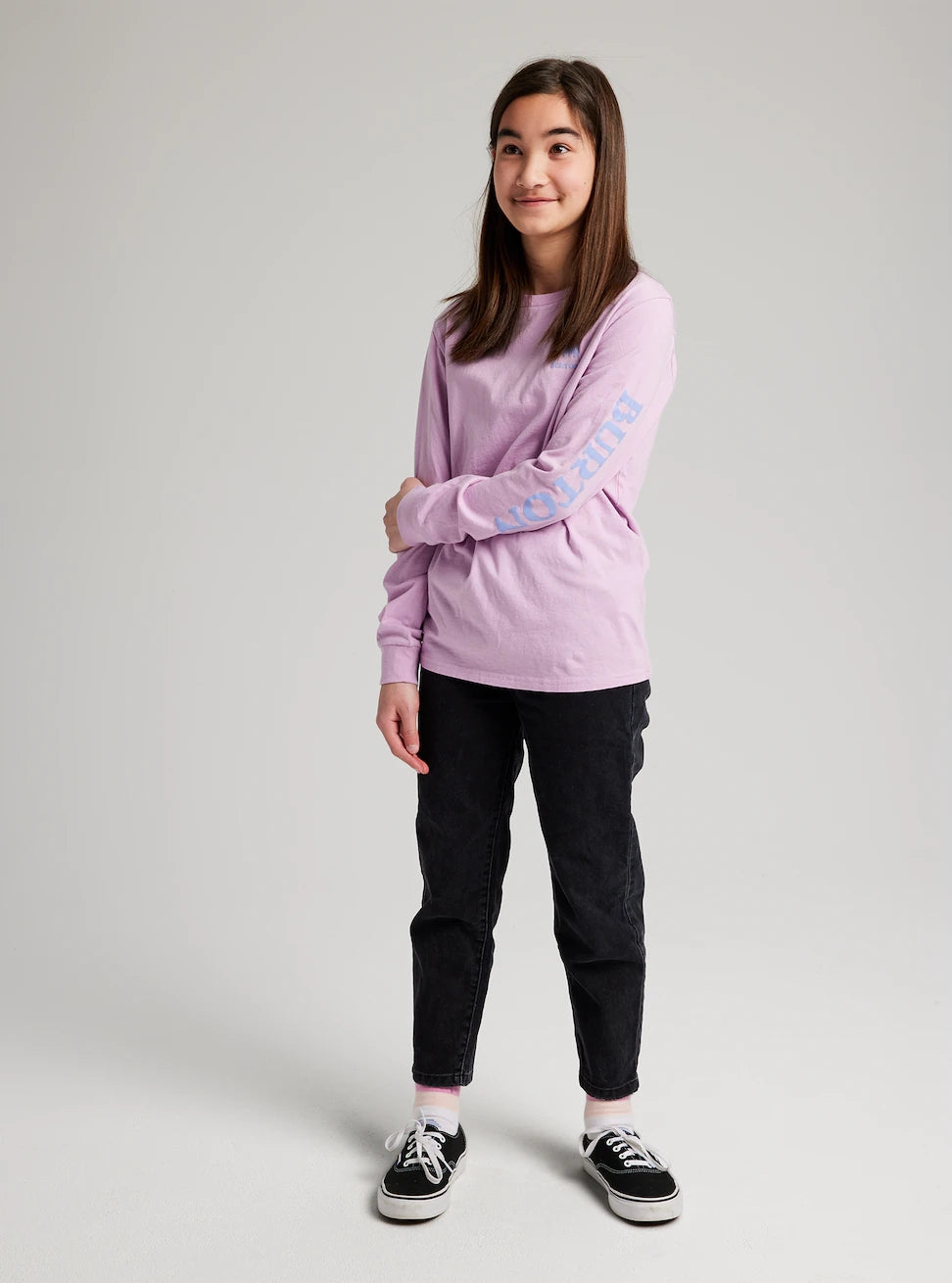 Girls Lavender Logo Cotton T-Shirt