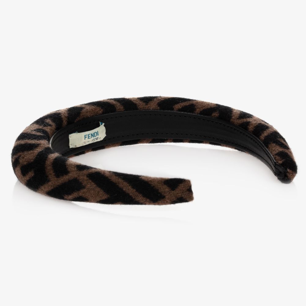 Girls Brown FF Logo Hairband